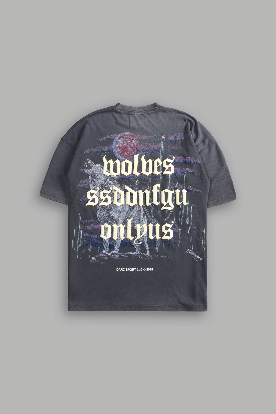 Desert Howl "Premium" Oversized Tee in Wolf Gray