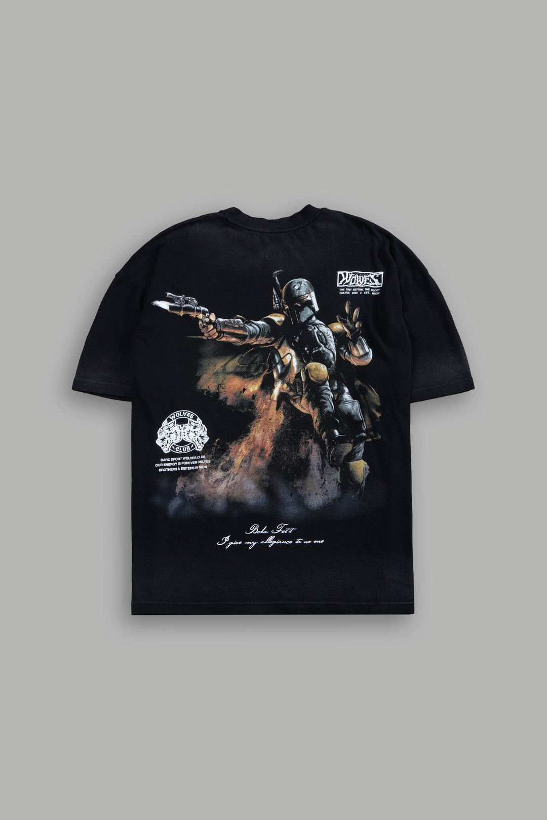 Boba Fett "Premium" Oversized Tee in Black Drift Wash