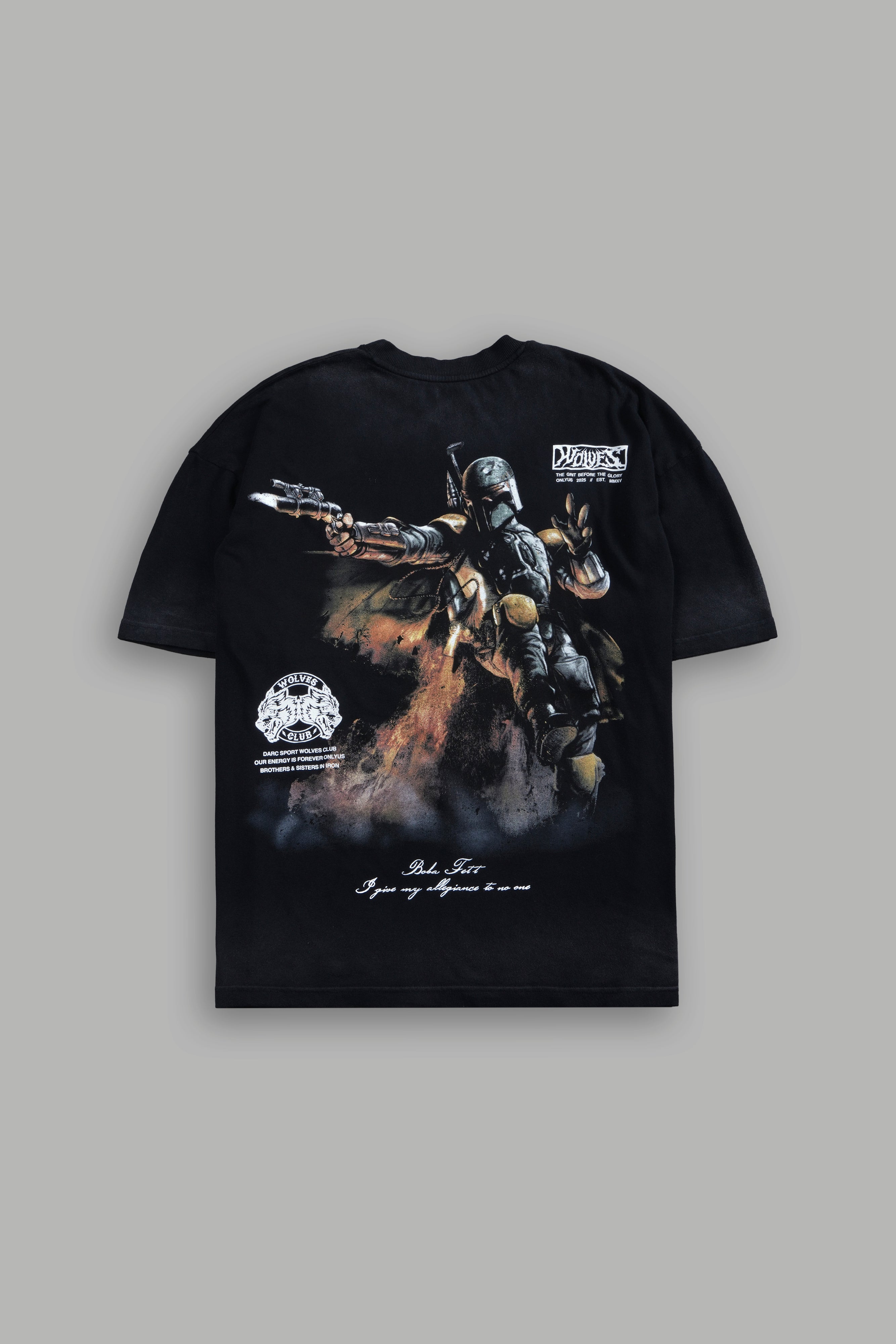 Boba Fett "Premium" Oversized Tee in Black Drift Wash