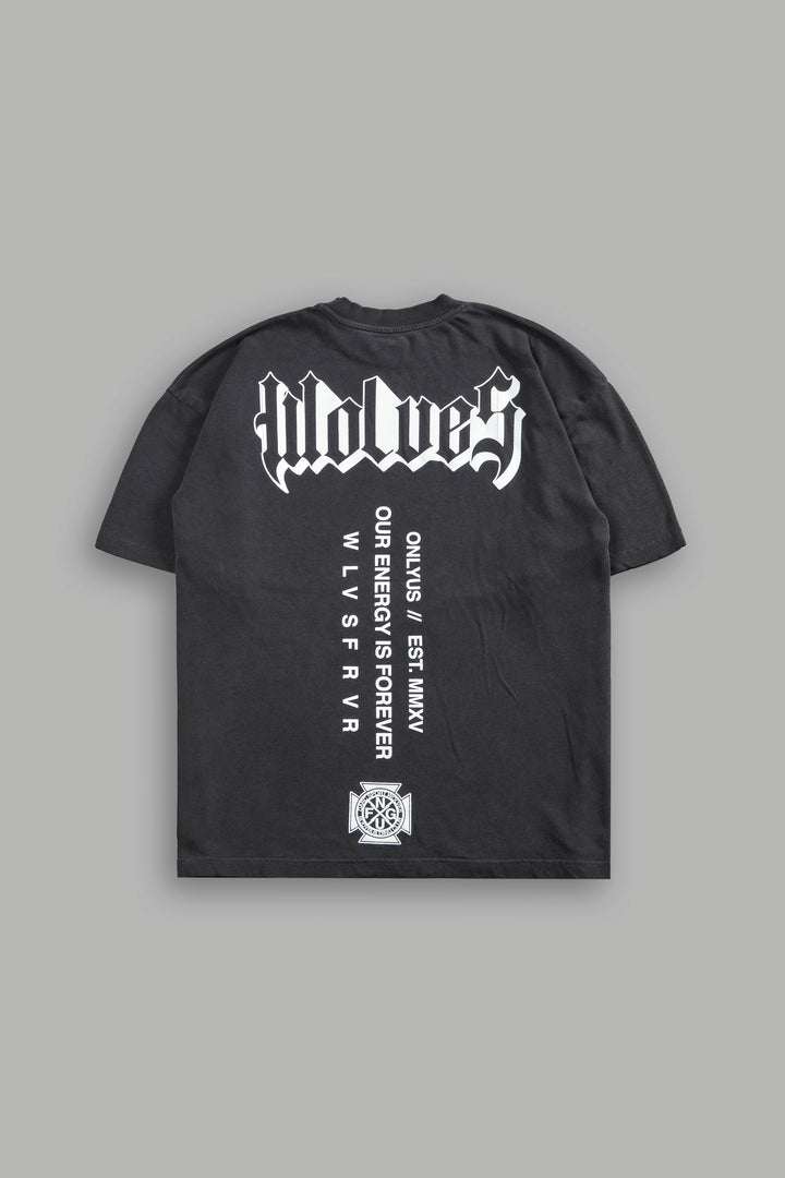 World Of Darcness "Premium" Oversized Tee in Wolf Gray