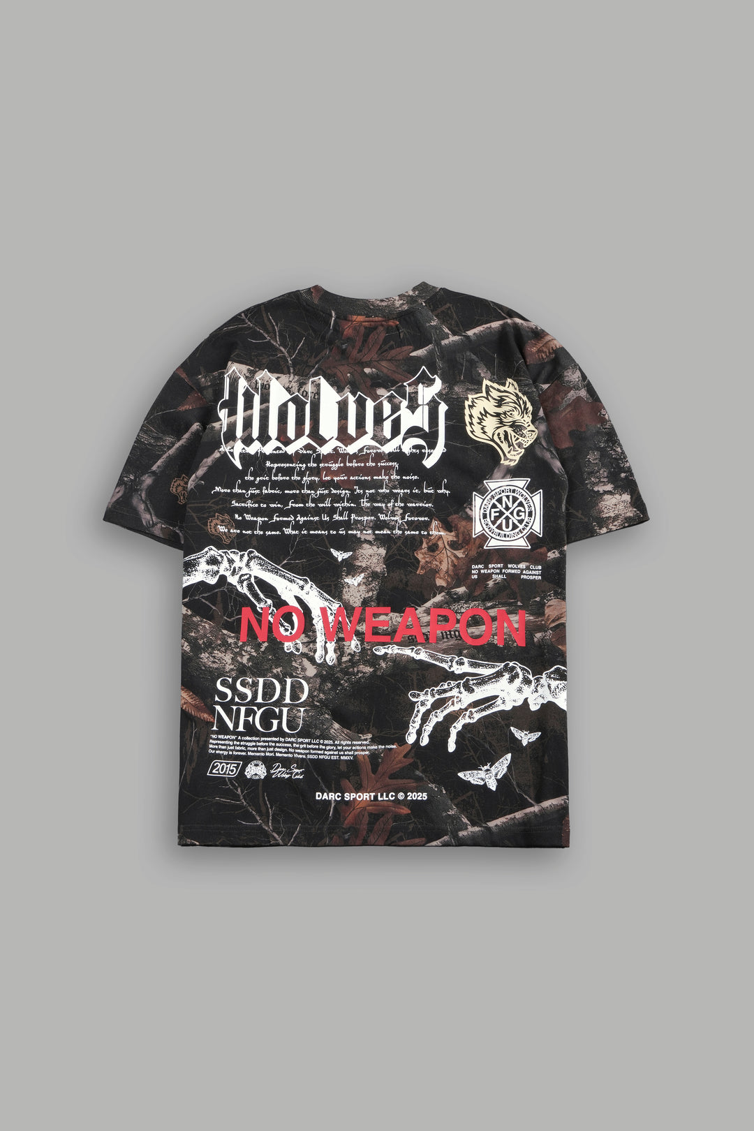 Create "Premium" Oversized Tee in Darc Brown Woodland Camo