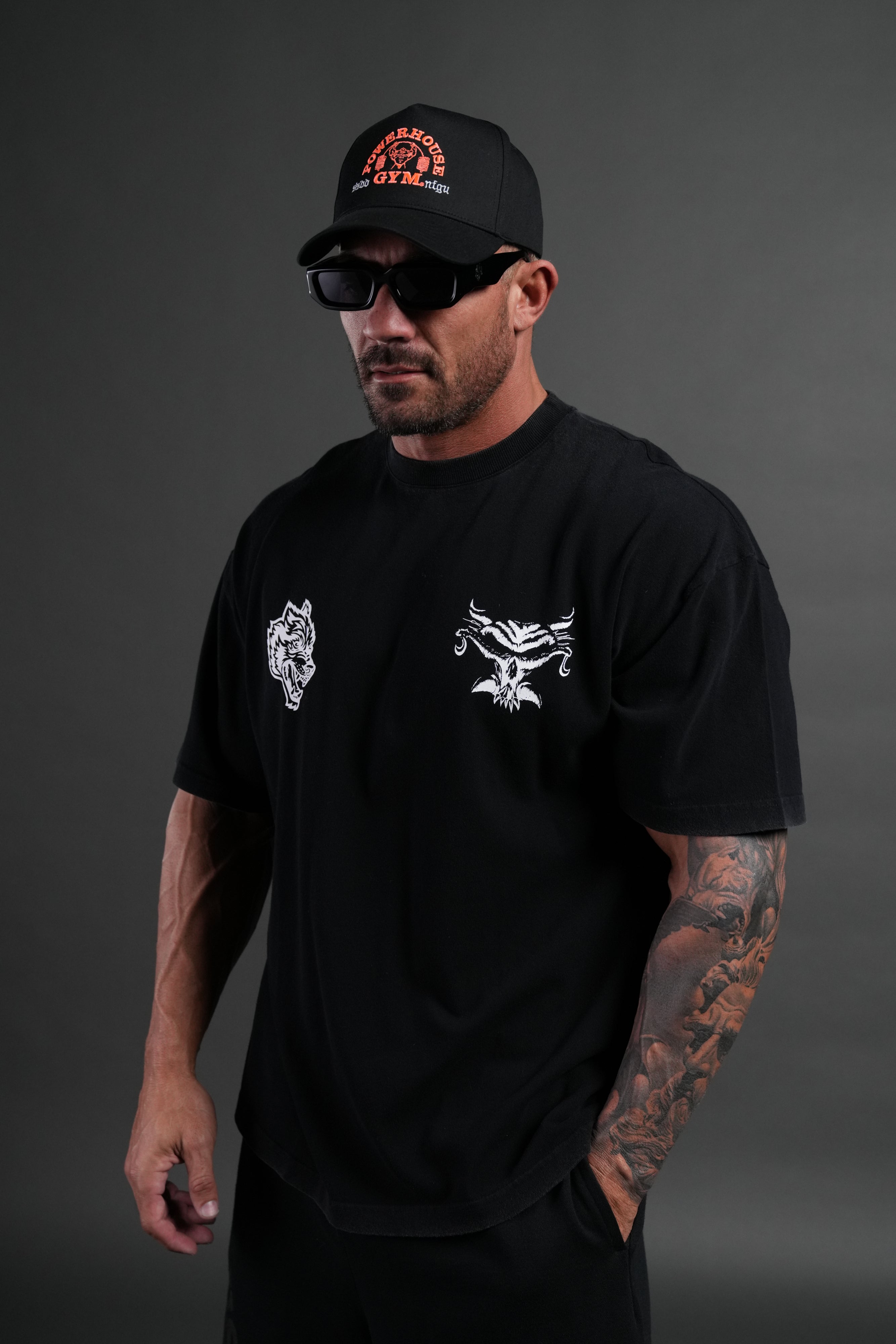 Feed the Beast Premium Oversized Tee in Black
