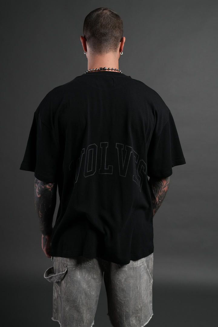 Powerhouse of the Wolves Premium Oversized Tee in Black