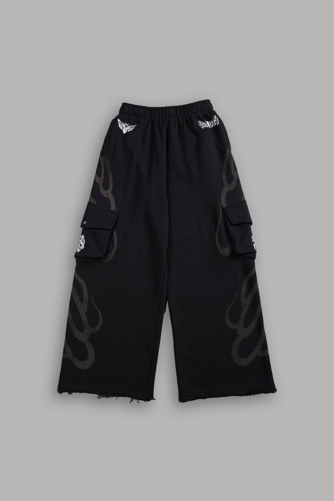 Moth Flames Durst Cargo Sweats in Black