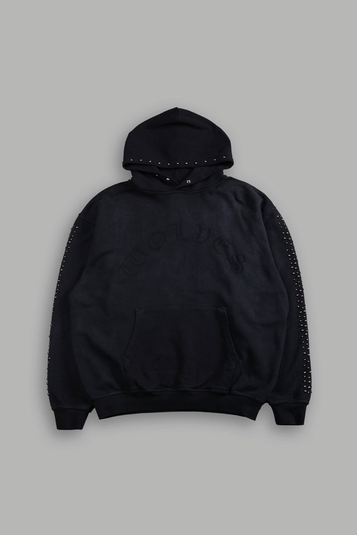 Chopper Stud "Pierce" Hoodie in Black Horizon Sun Fade