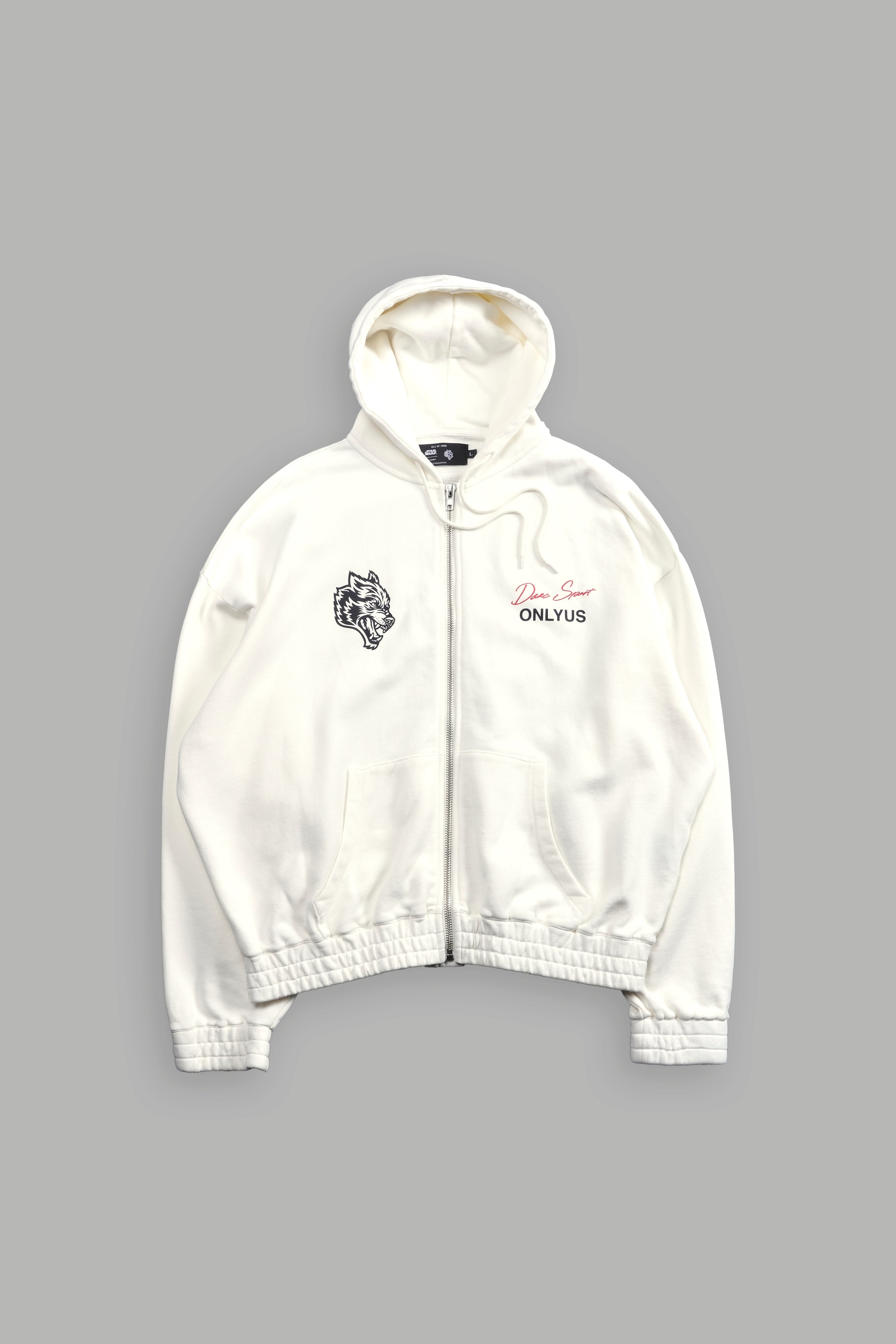 Maul And The Moth "Chambers" Zip Hoodie in Cream