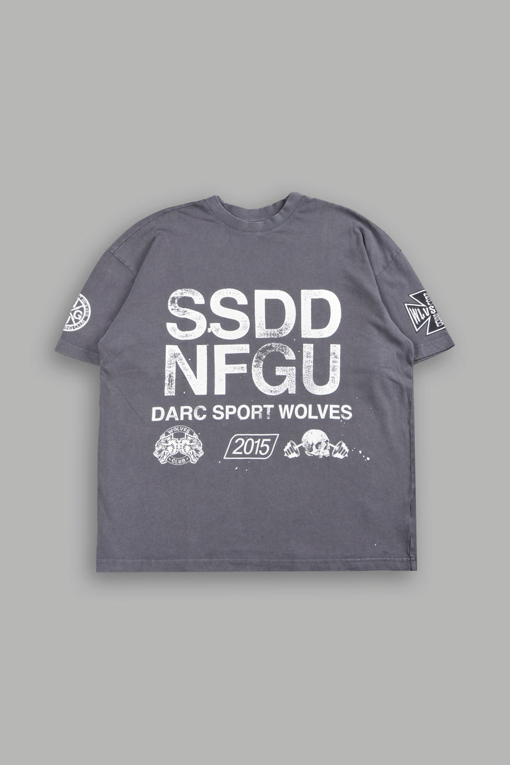 Club Core Premium Oversized Tee In Slate Gray