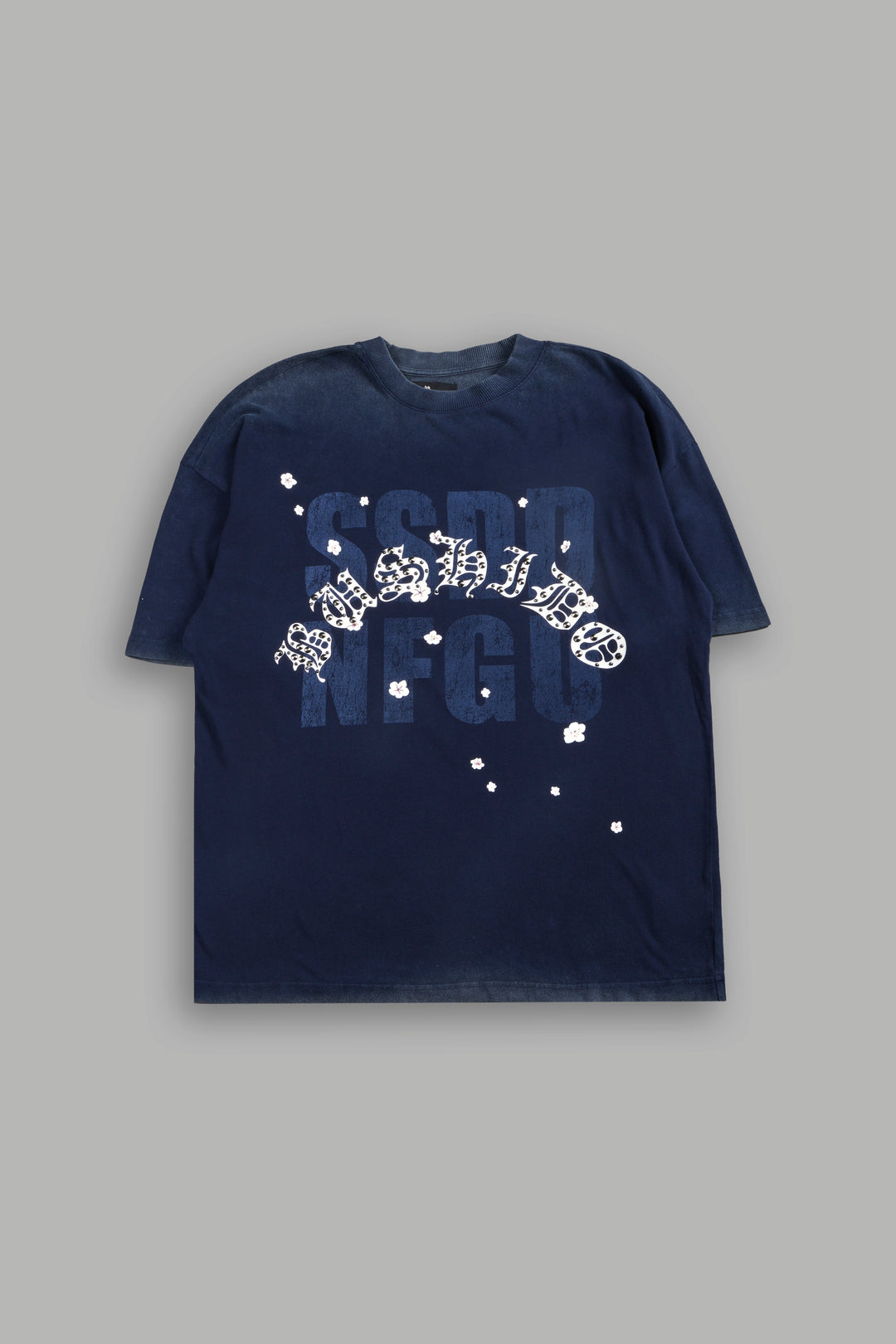 Ssddnfgu Bushido Premium Oversized Tee in Navy