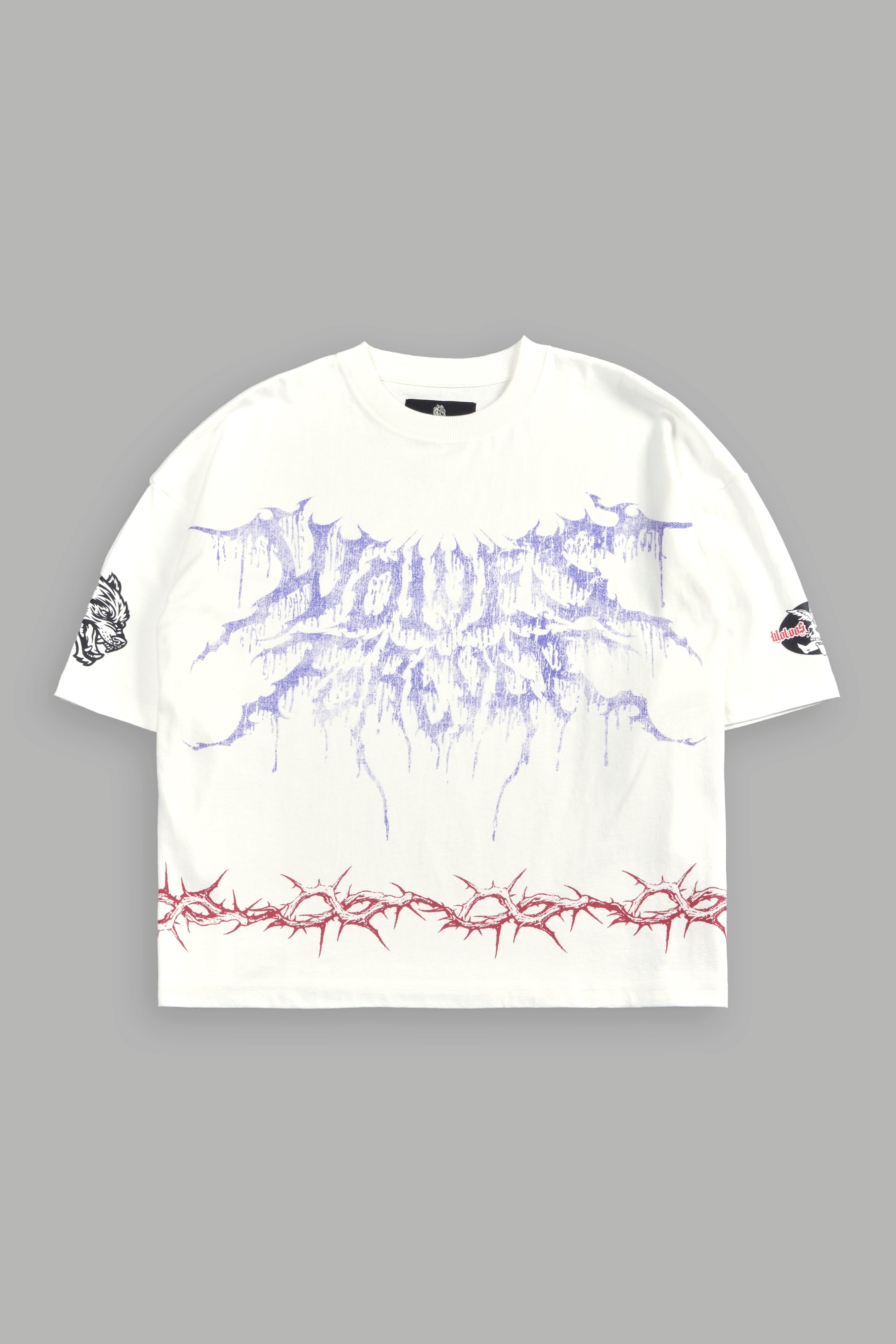 Drip Hesh Grunge "Box Cut" Tee in Cream