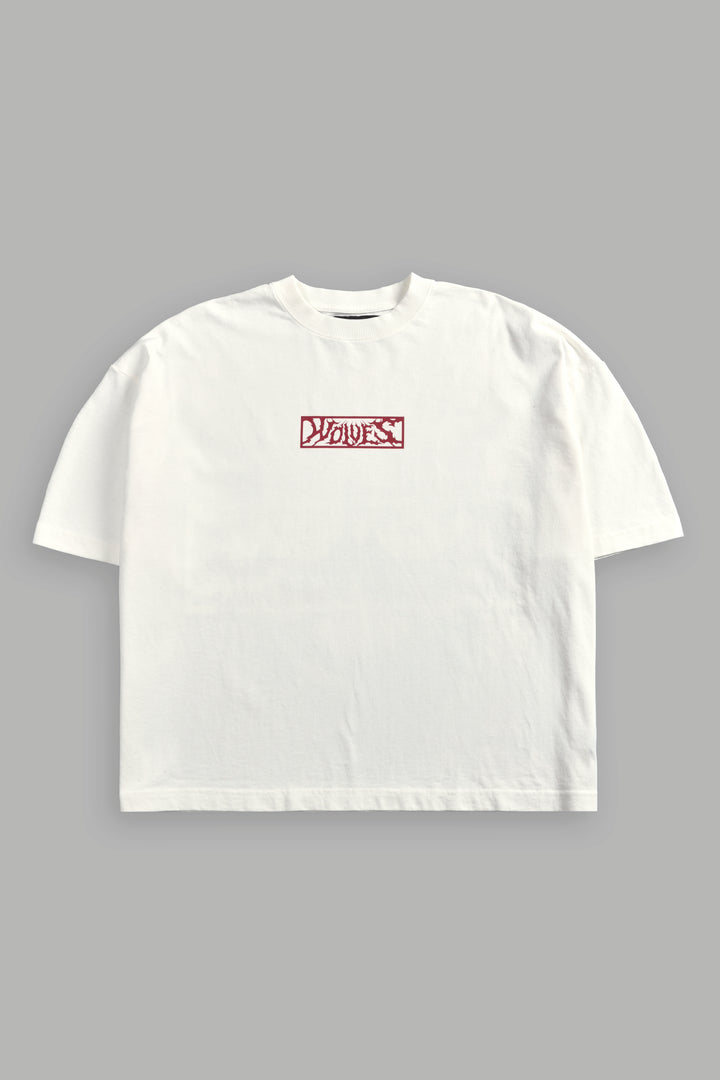 Oni Sakura Grunge "Box Cut" Tee in Cream