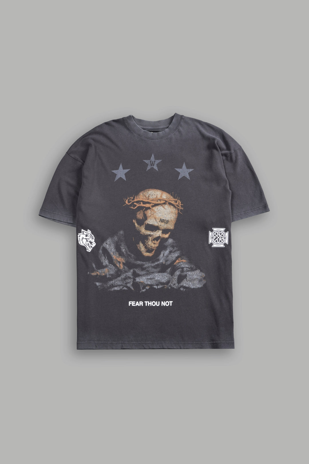 Fear Thou Not "Premium" Oversized Tee in Wolf Gray