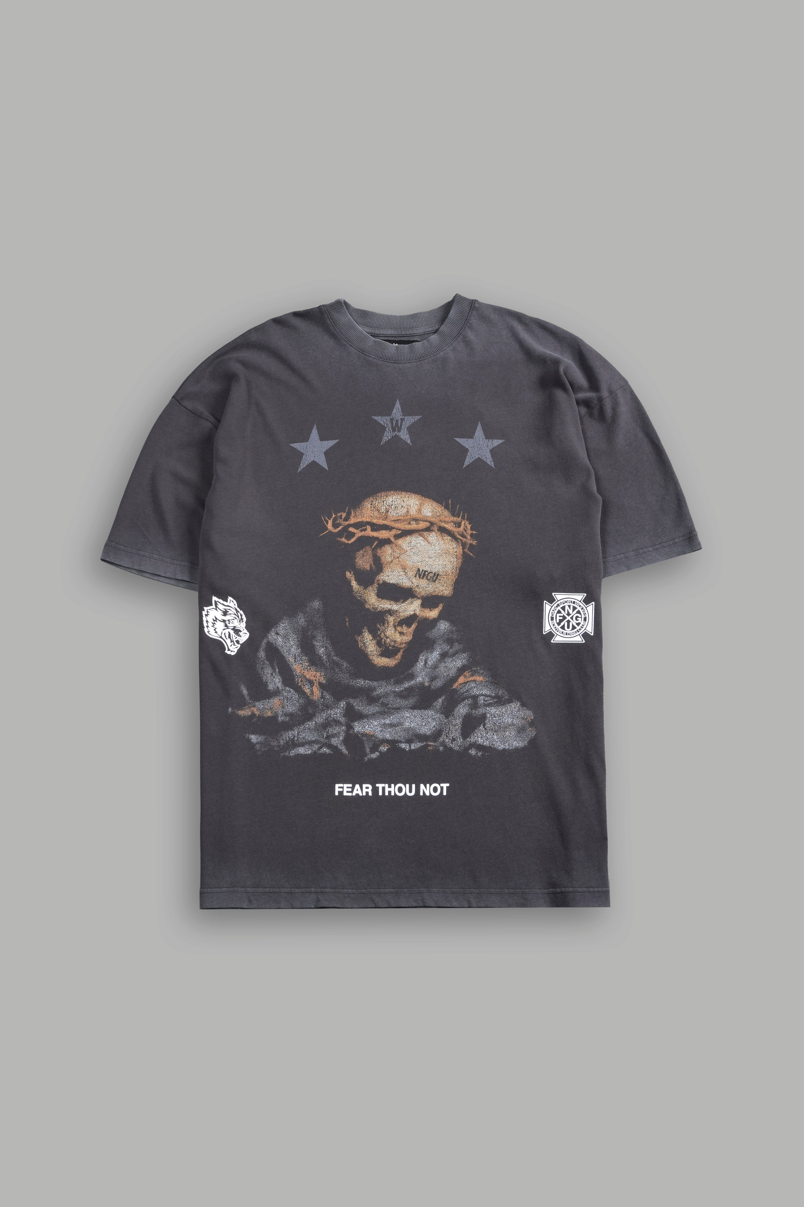 Fear Thou Not "Premium" Oversized Tee in Wolf Gray