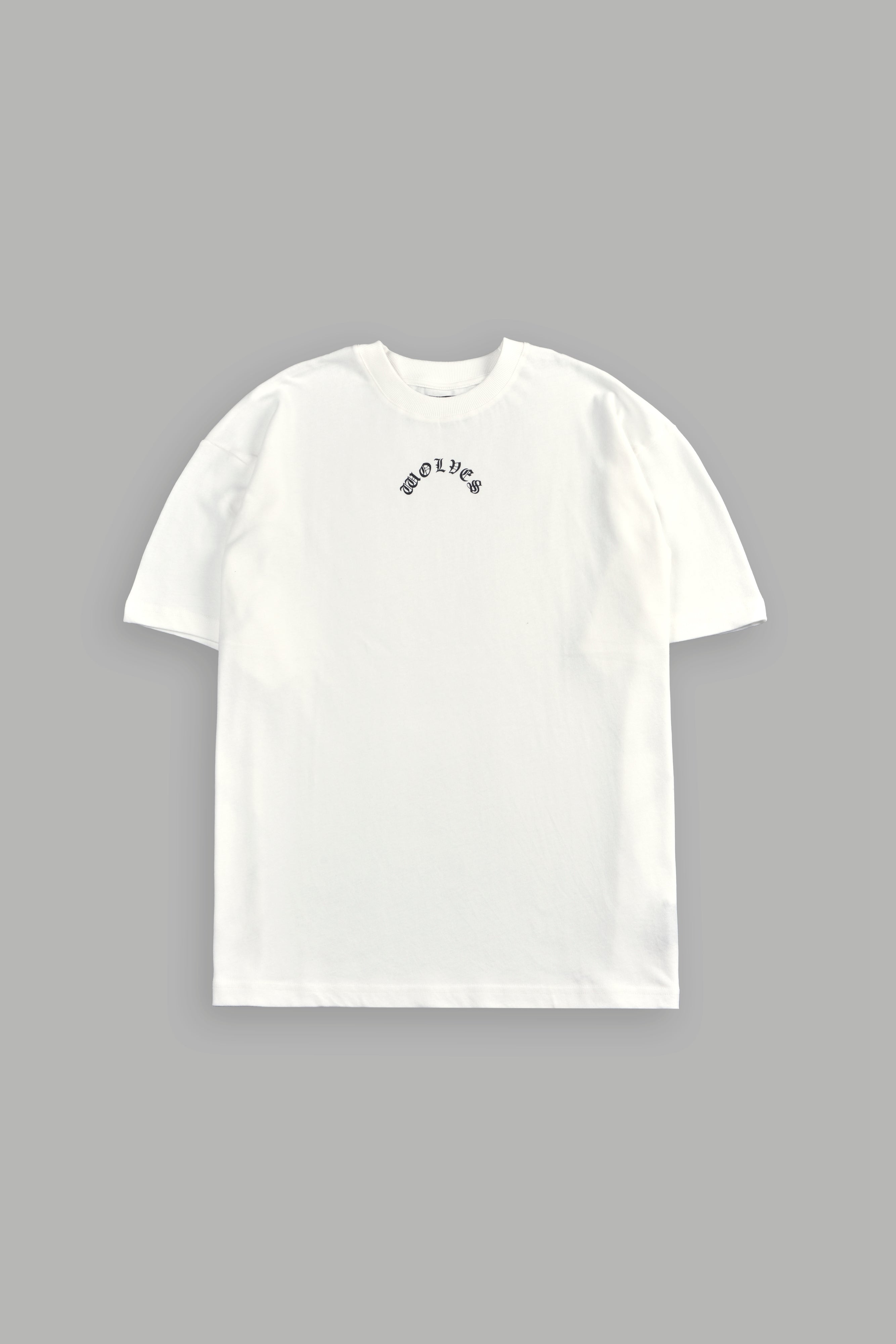 Wolves Never Back Down "Premium" Oversized Tee in Cream