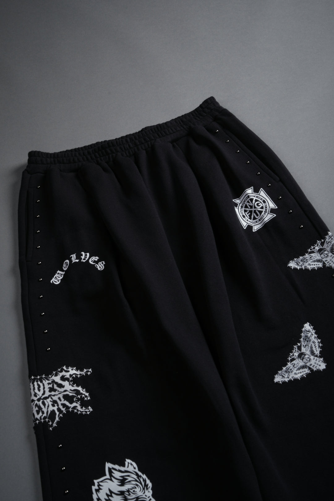 Give it Your All "Yara" Pleated Sweat Pants in Black
