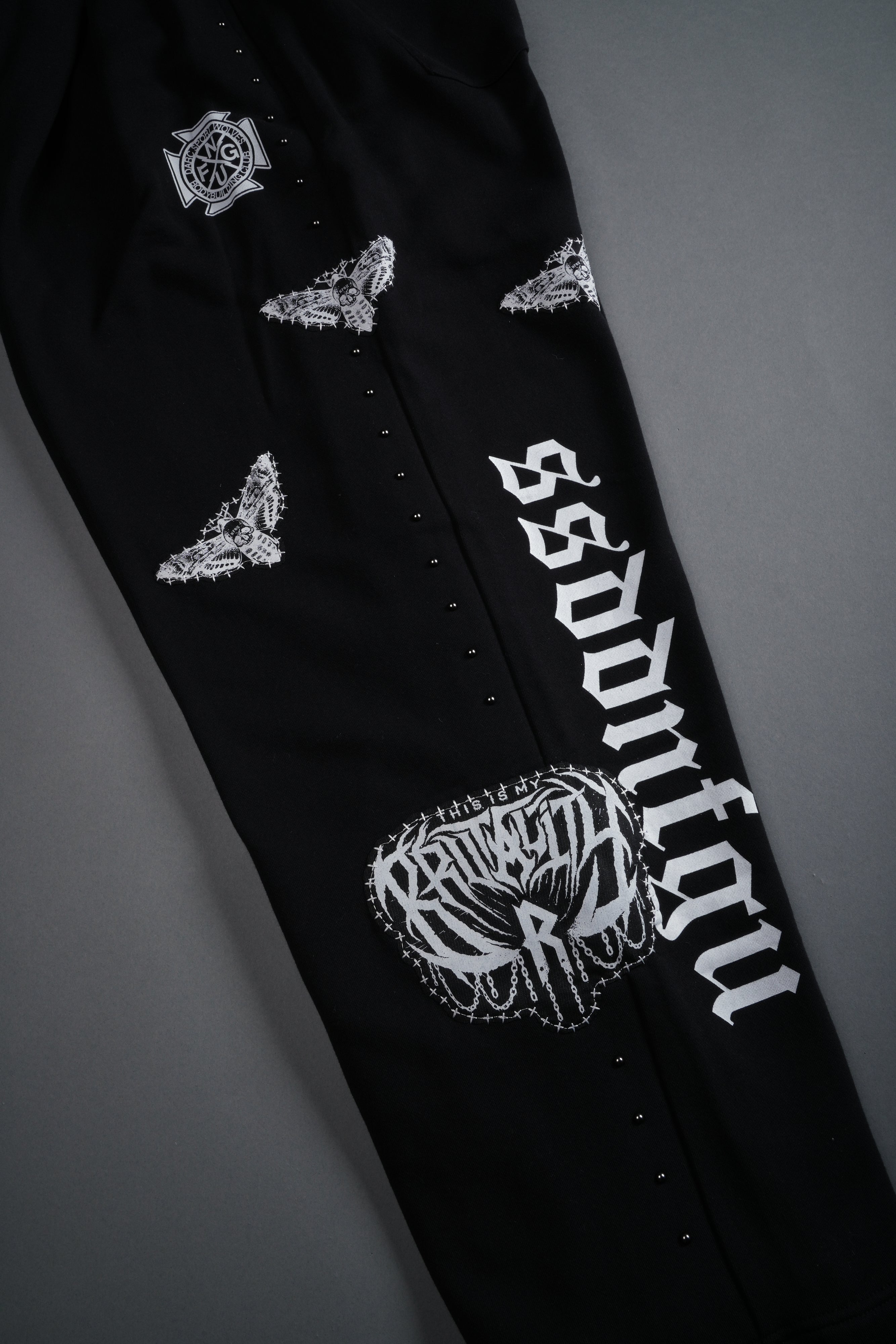 Give it Your All "Yara" Pleated Sweat Pants in Black