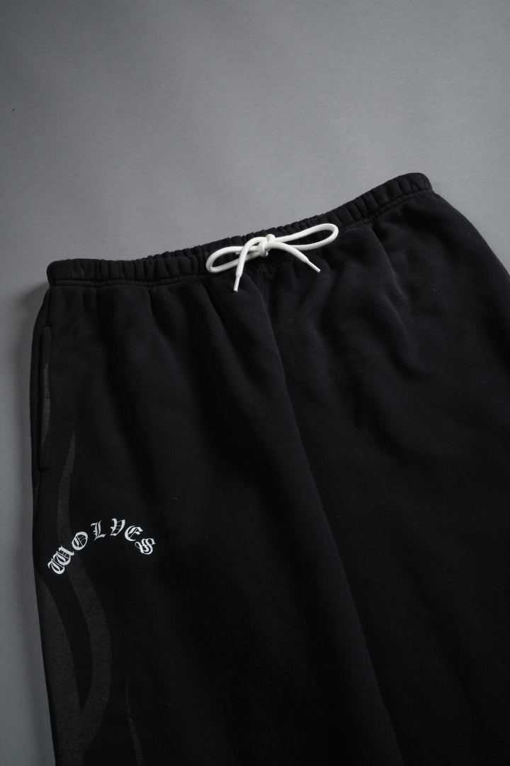 Powerhouse of the Cherub Unisex Lightweight Lounger Sweat Pants in Black Drift Wash