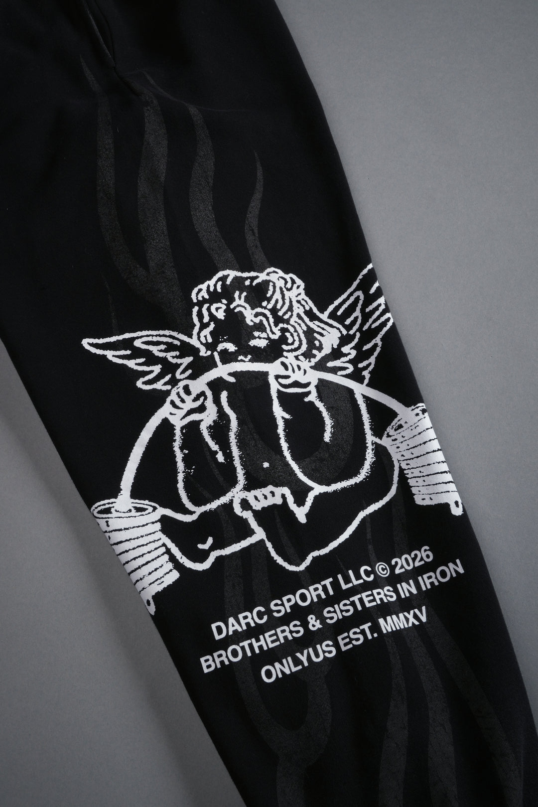 Powerhouse of the Cherub Unisex Lightweight Lounger Sweat Pants in Black Drift Wash