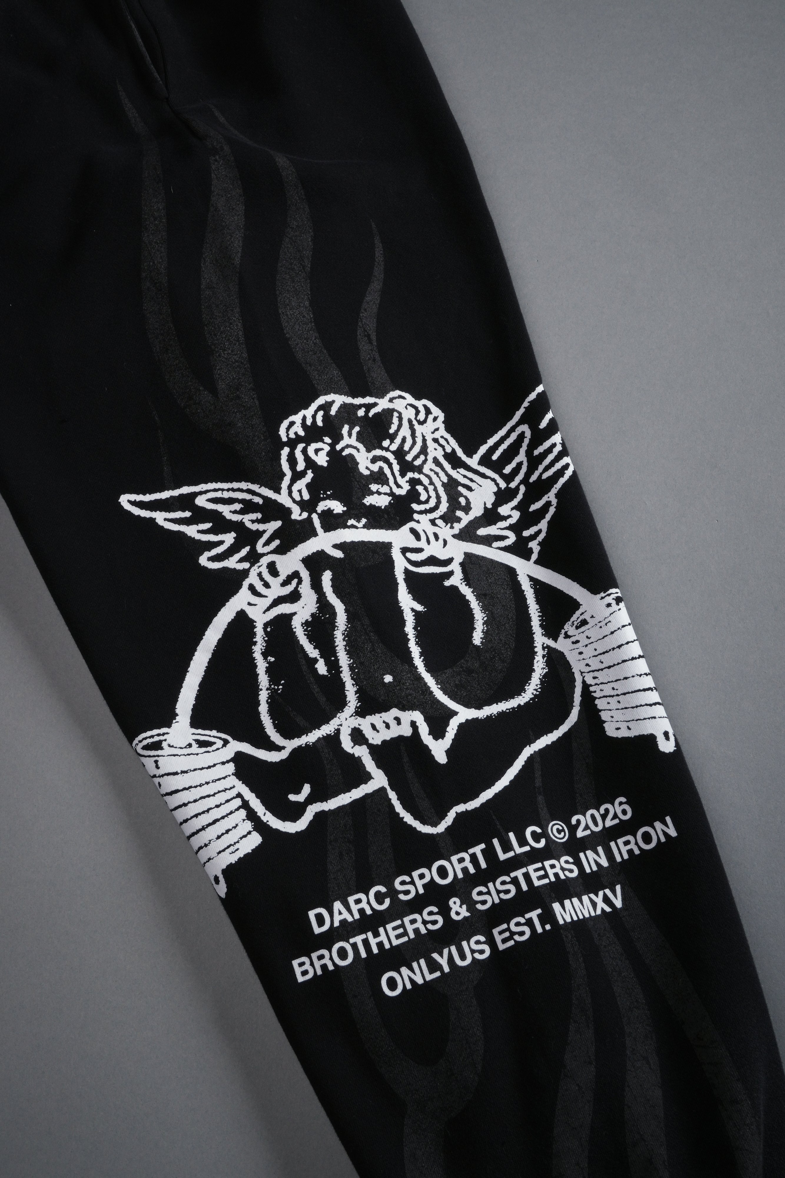 Powerhouse of the Cherub Unisex Lightweight Lounger Sweat Pants in Black Drift Wash