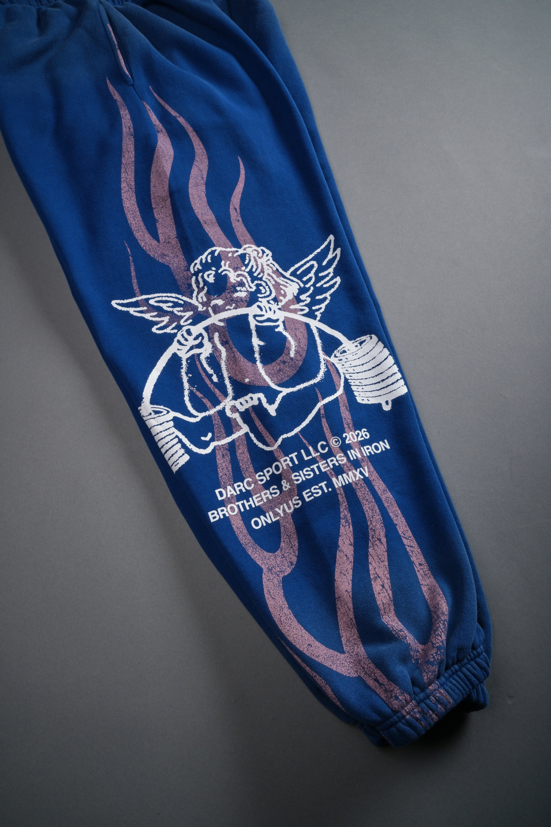 Powerhouse of the Cherub Unisex Lightweight Lounger Sweat Pants in Darc Cobalt Drift Wash