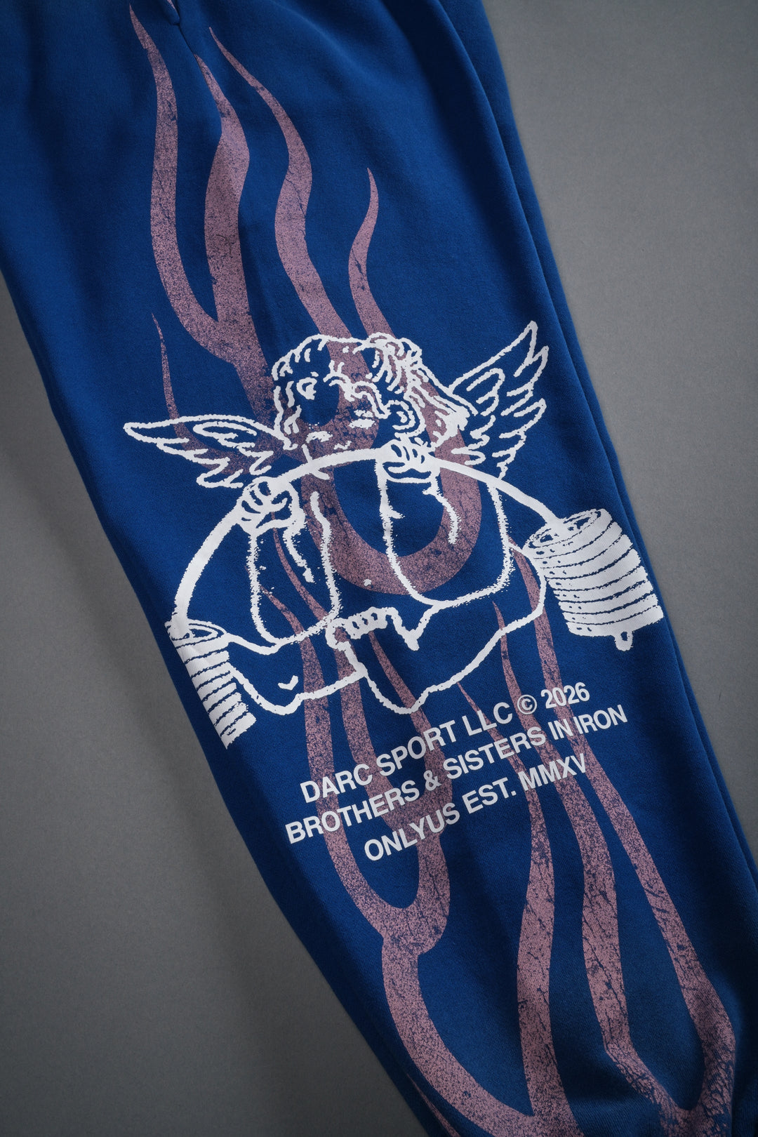 Powerhouse of the Cherub Unisex Lightweight Lounger Sweat Pants in Darc Cobalt Drift Wash
