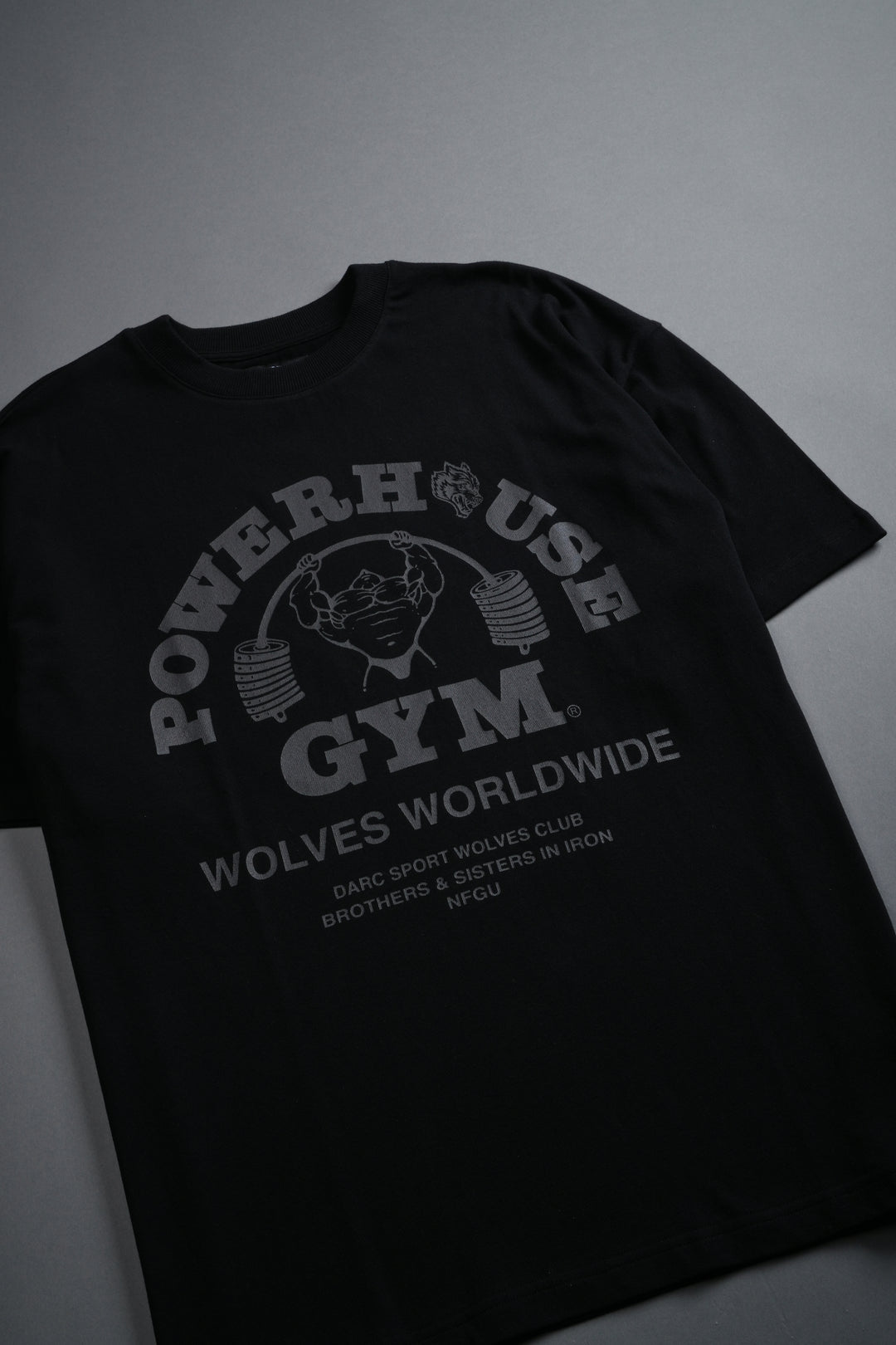 Powerhouse of the Wolves Premium Oversized Tee in Black