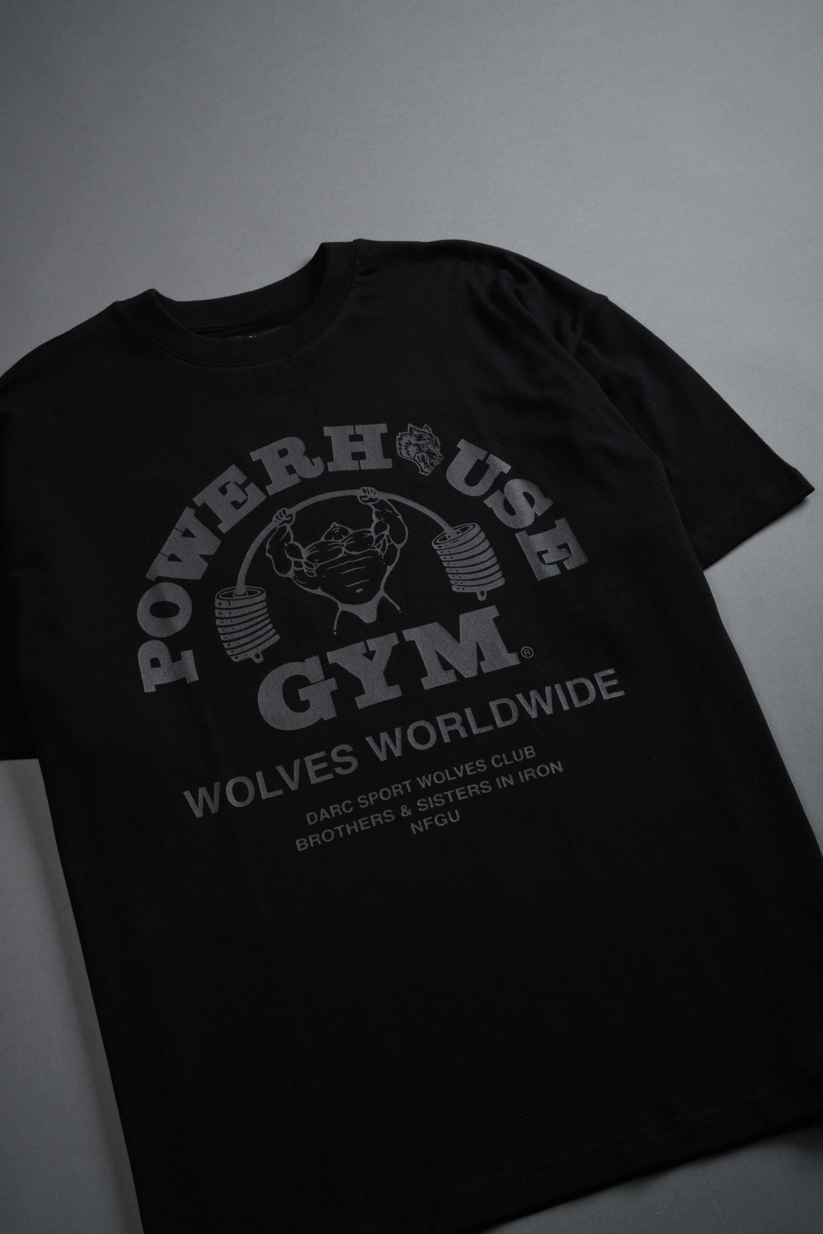 Powerhouse of the Wolves Premium Oversized Tee in Black