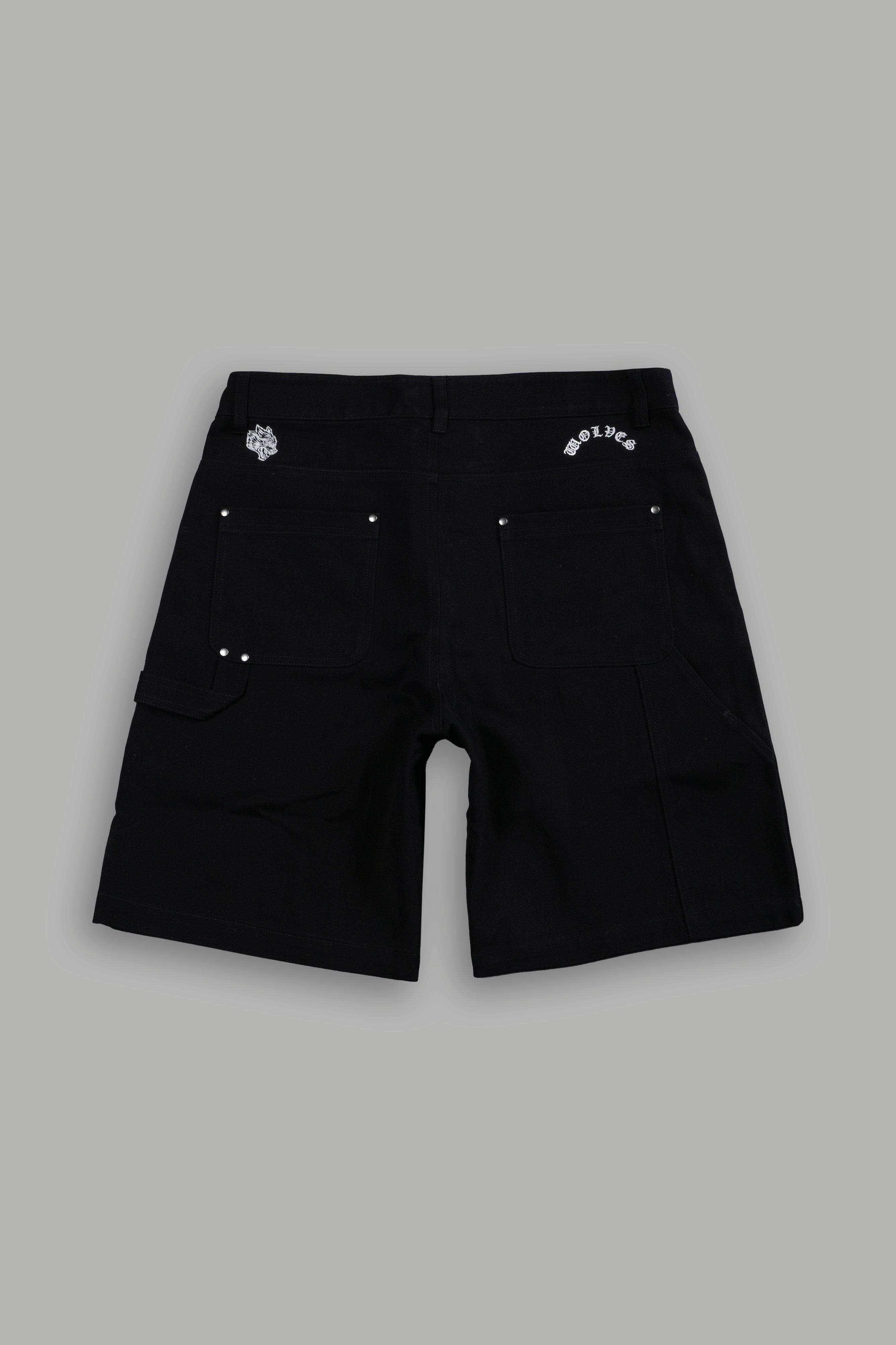 Wolf Chopper Oversized Carter Utility Shorts in Black – DarcSport