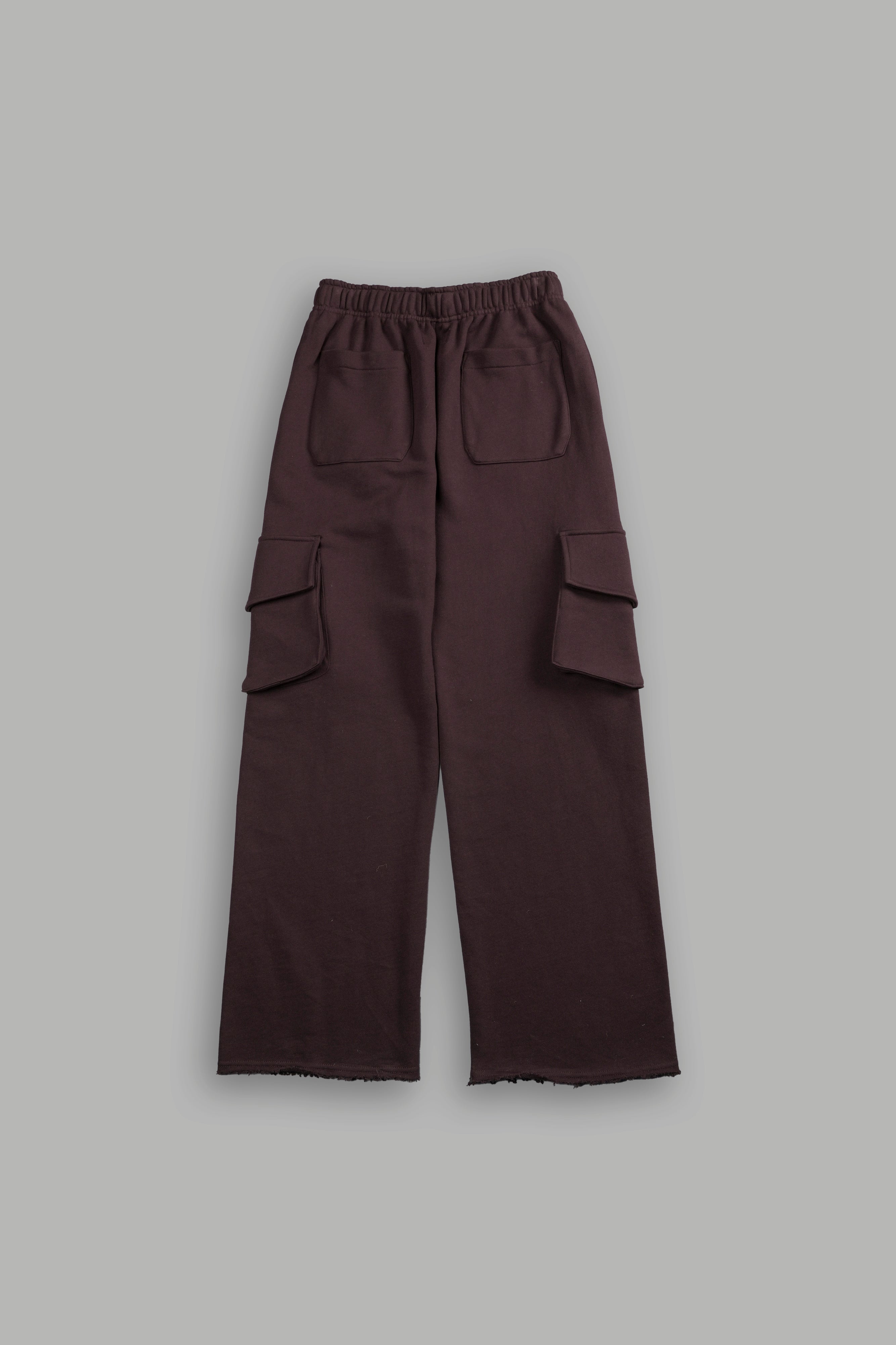 Renewal She Big Cozy Cargo Sweats in Darc Garnet