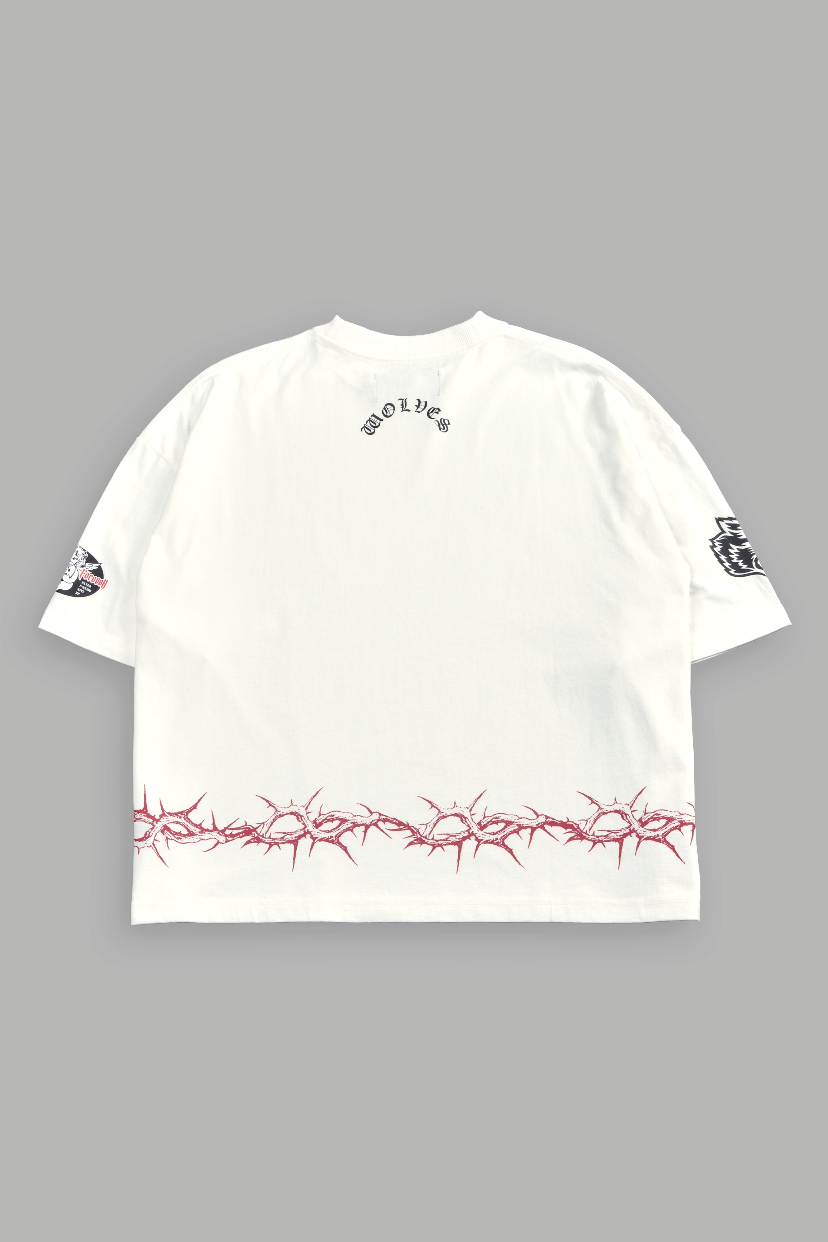 Drip Hesh Grunge "Box Cut" Tee in Cream