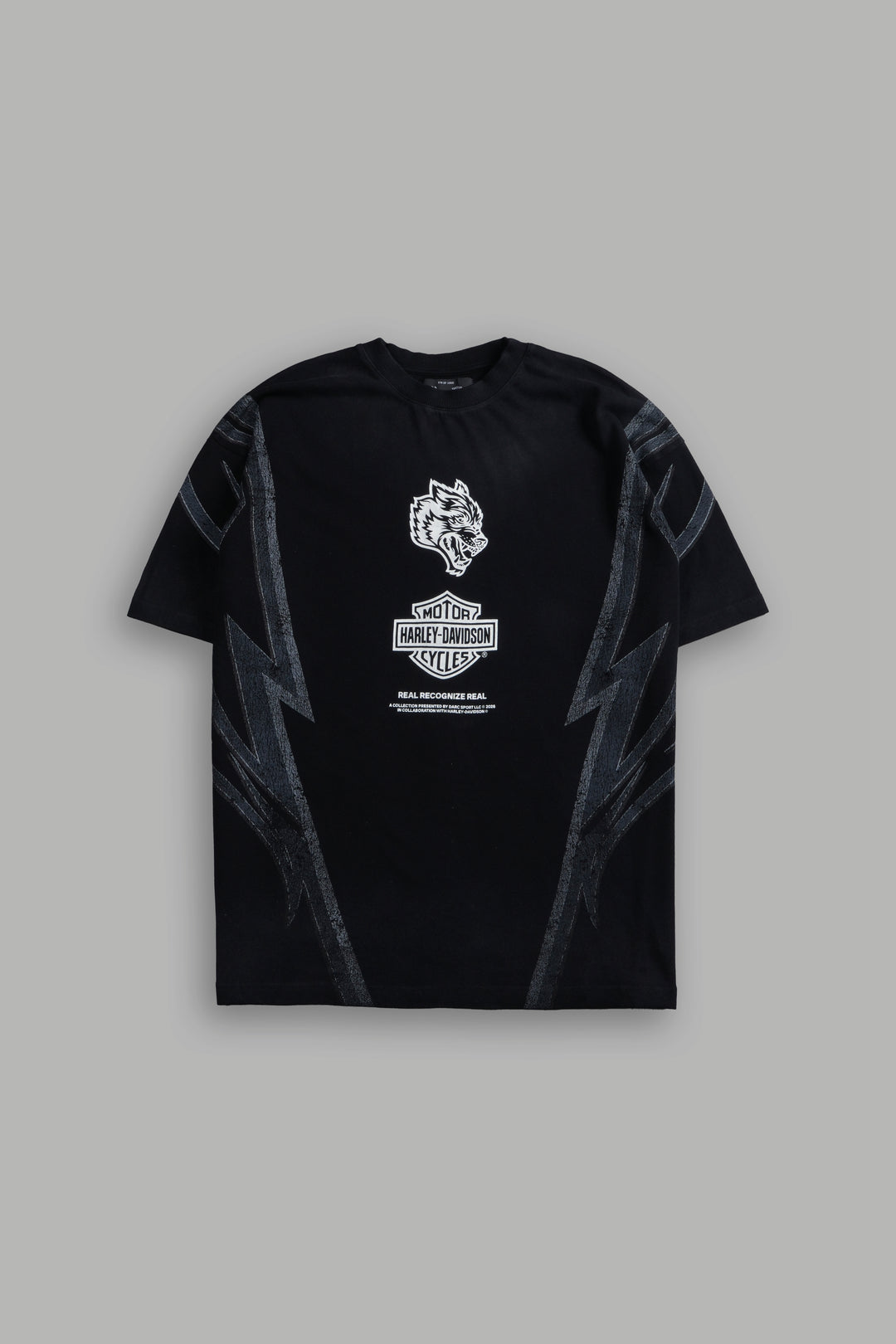 Real Recognize Real Unisex Premium Oversized Tee in Black Drift Wash