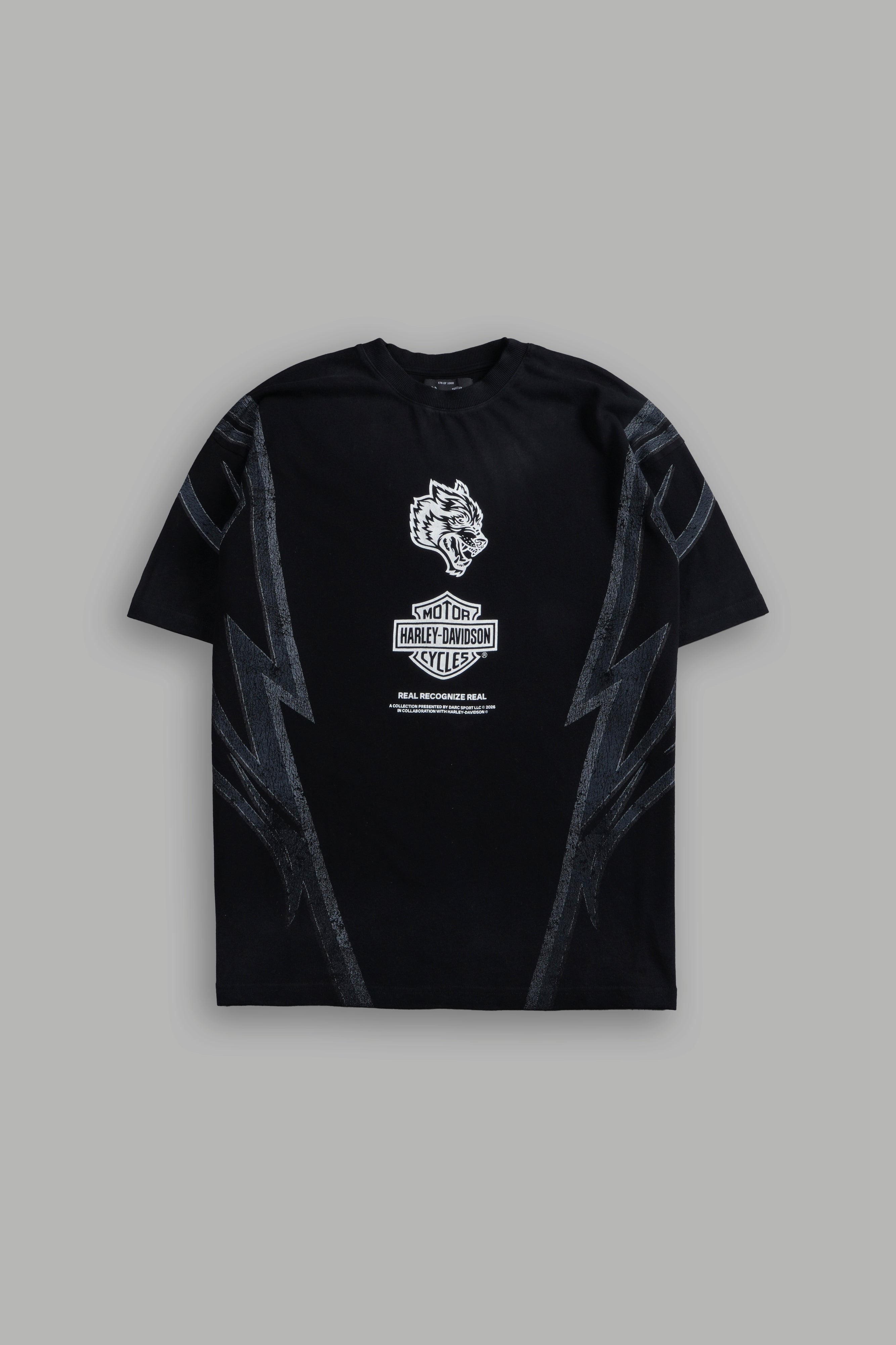 Real Recognize Real Unisex Premium Oversized Tee in Black Drift Wash