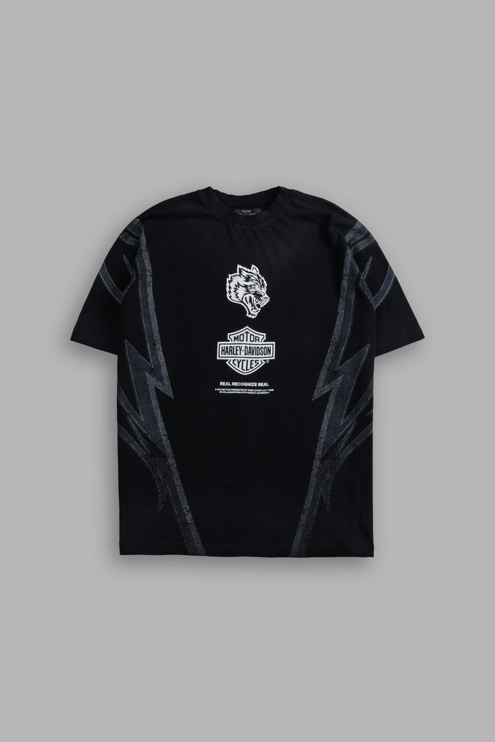 Real Recognize Real Unisex Premium Oversized Tee in Black Drift Wash