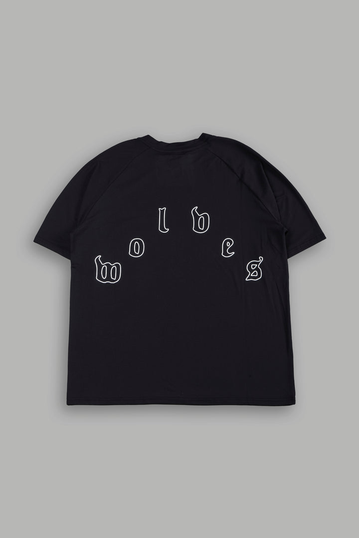 Wolves Pyramid V2 Dry Wolf Raglan Ss Tee In Black