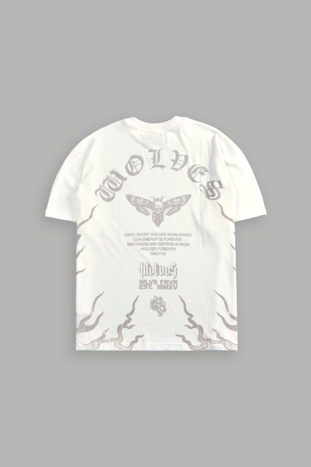 Wolves Never Back Down "Premium" Oversized Tee in Cream