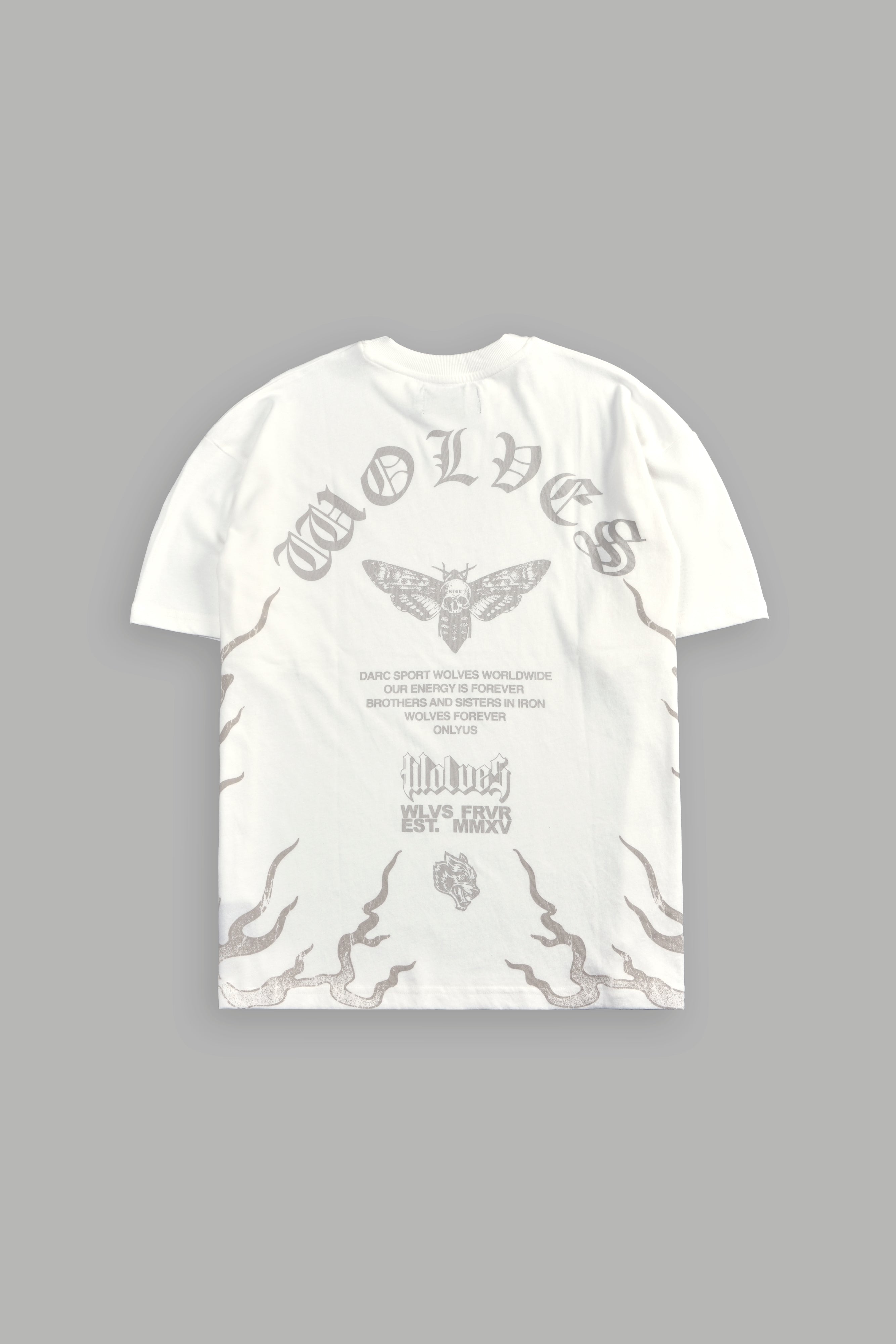 Wolves Never Back Down "Premium" Oversized Tee in Cream