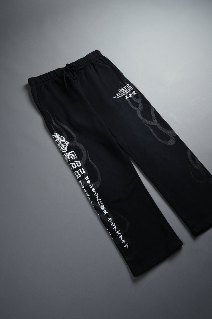 Warrior's Inferno Bigelow Sweat Pants in Black Sun Fade
