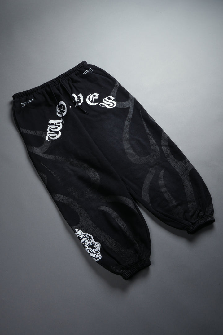 Chopper Inferno Lounger Sweat Pants in Black Sun Fade