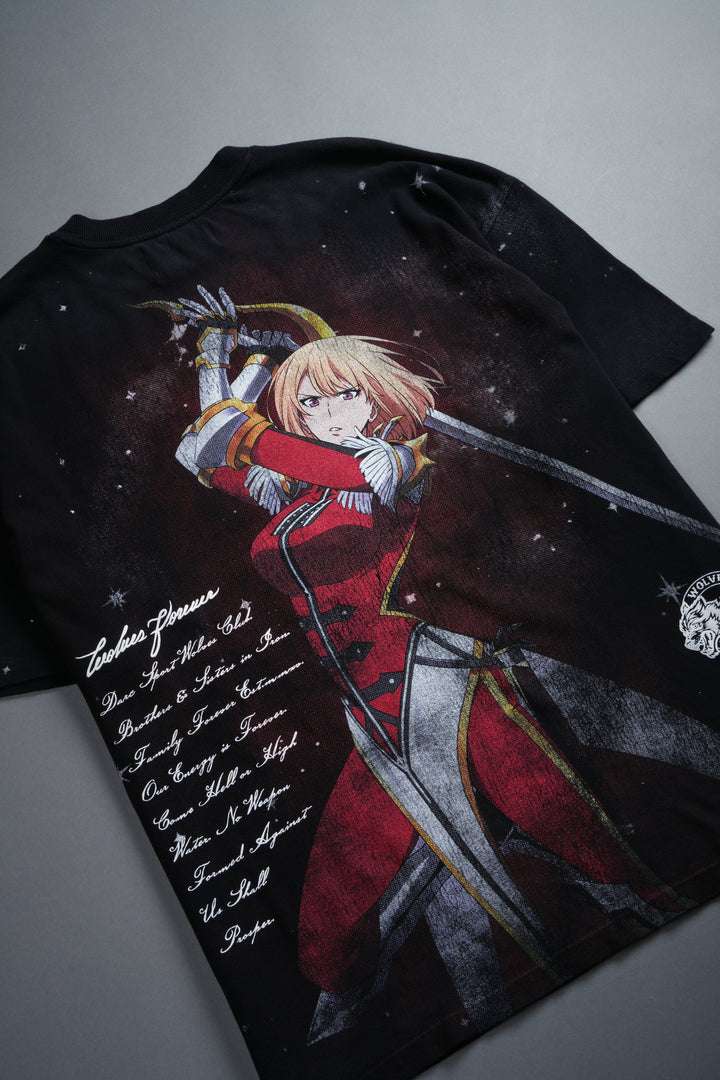 Celestial Knight Premium Oversized Tee in Black