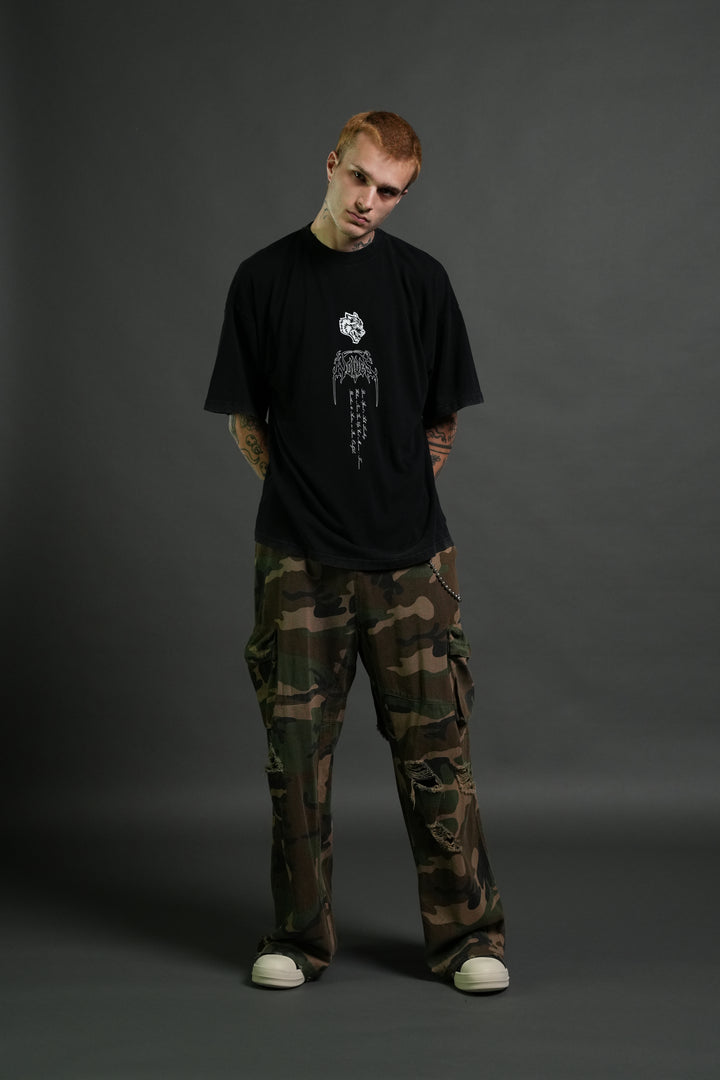 The Valkyrie Premium Oversized Tee in Black