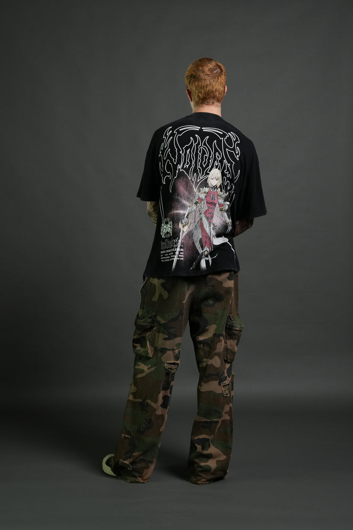 The Valkyrie Premium Oversized Tee in Black