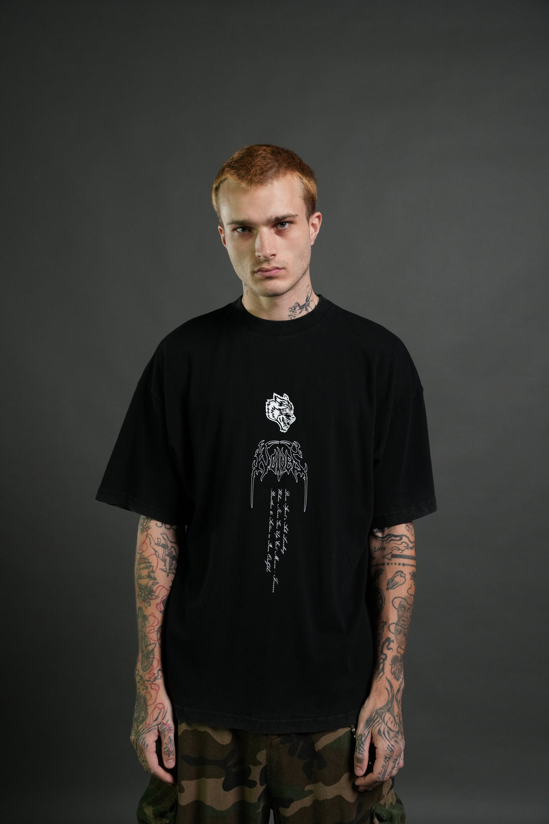 The Valkyrie Premium Oversized Tee in Black