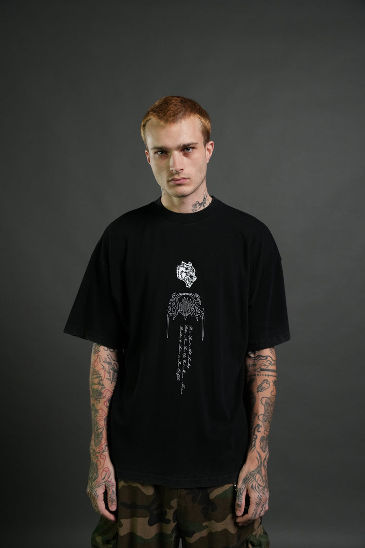 The Valkyrie Premium Oversized Tee in Black