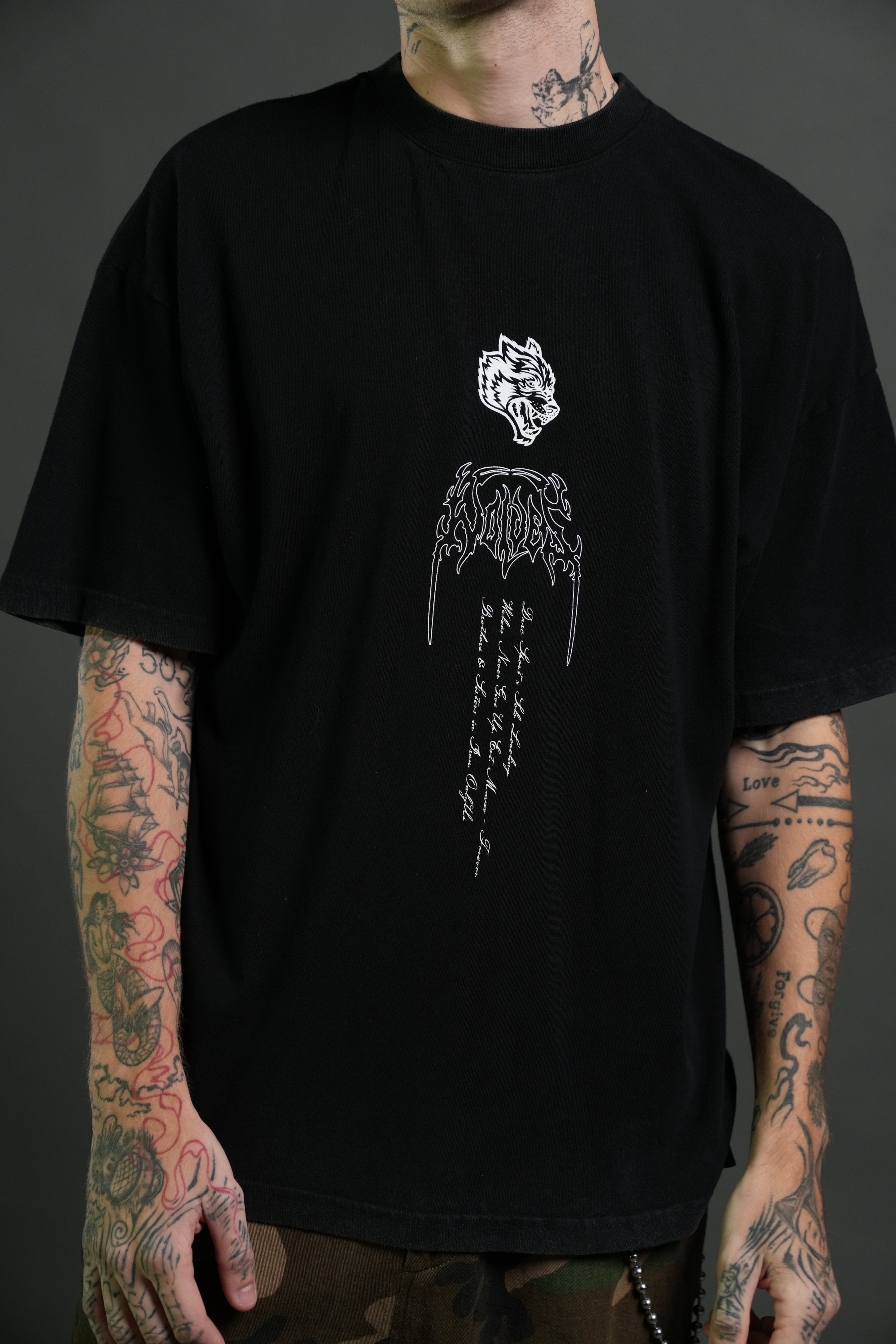 The Valkyrie Premium Oversized Tee in Black