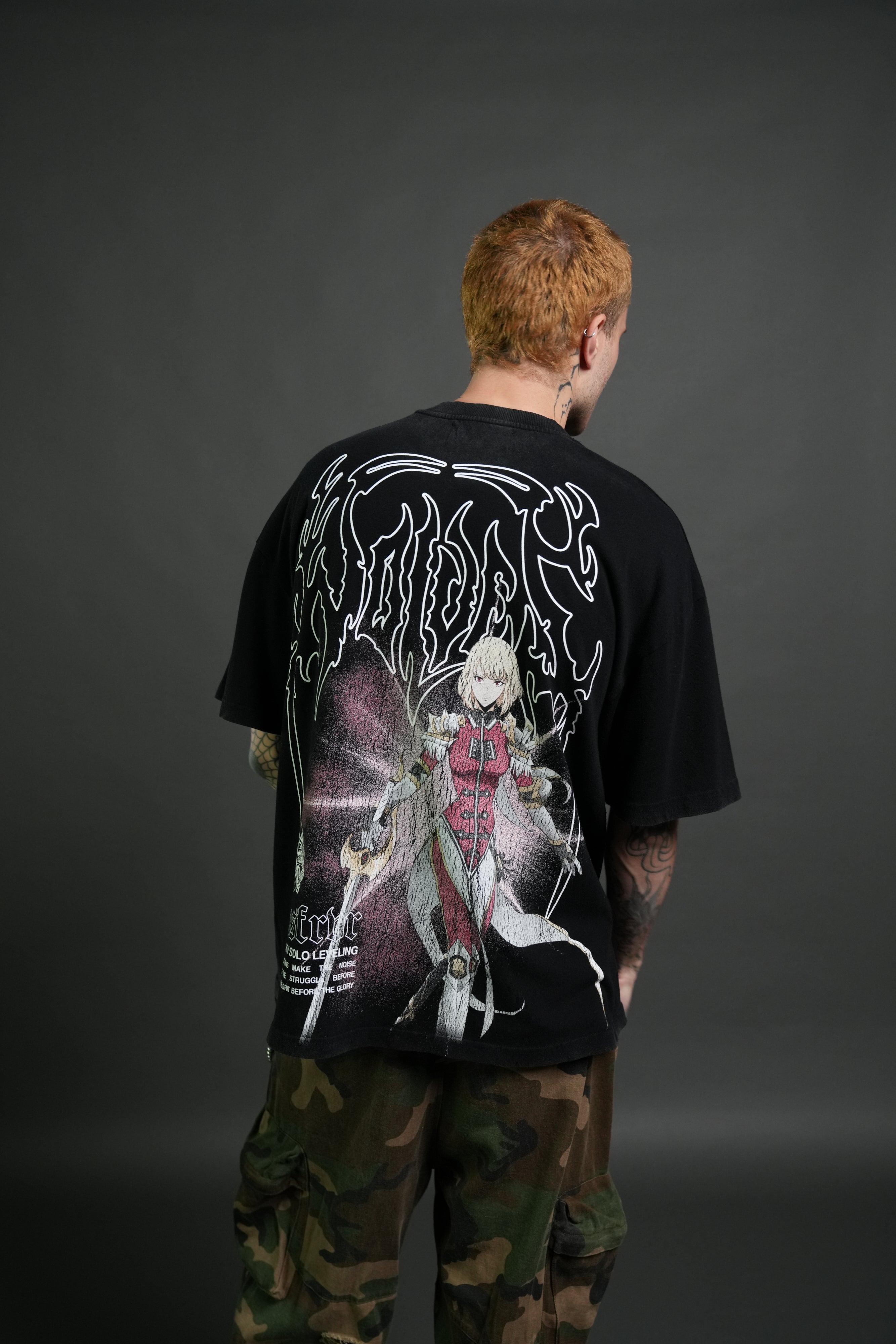 The Valkyrie Premium Oversized Tee in Black