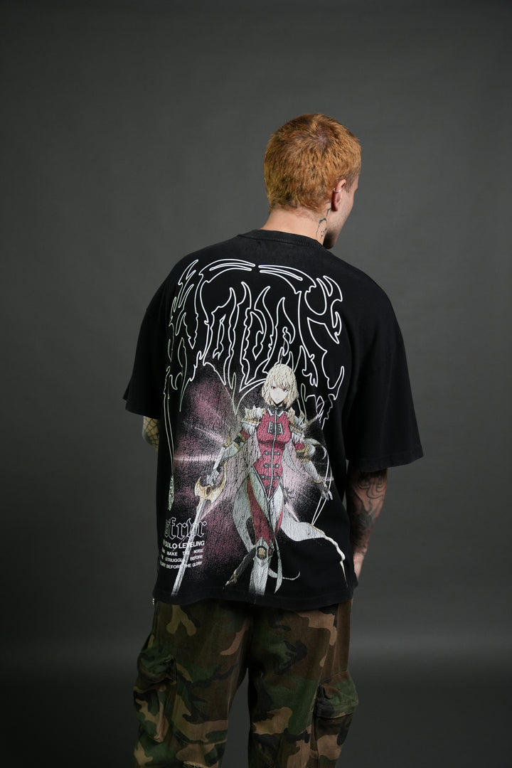 The Valkyrie Premium Oversized Tee in Black