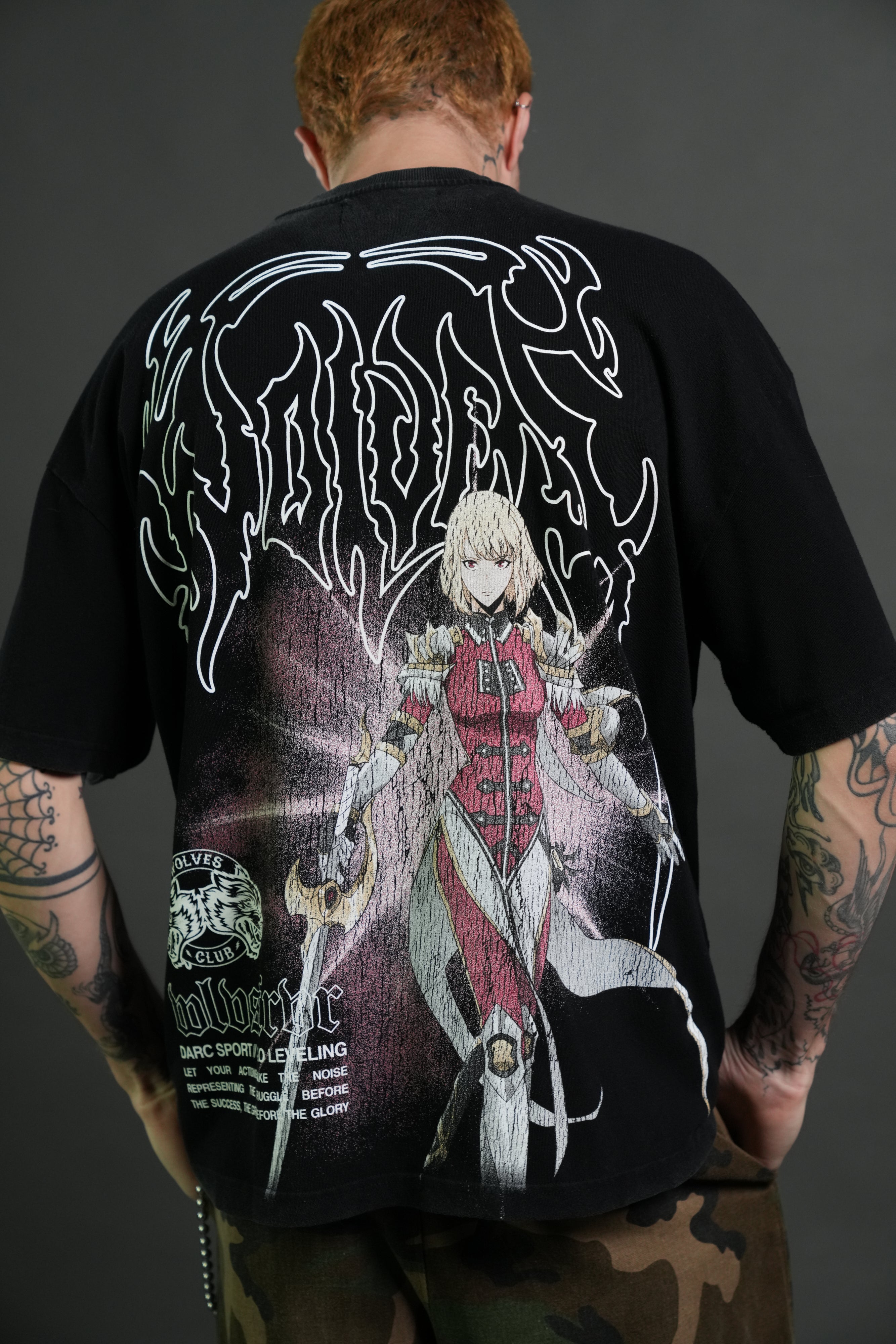 The Valkyrie Premium Oversized Tee in Black