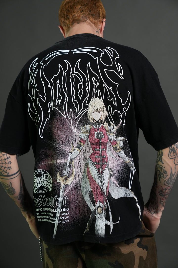 The Valkyrie Premium Oversized Tee in Black