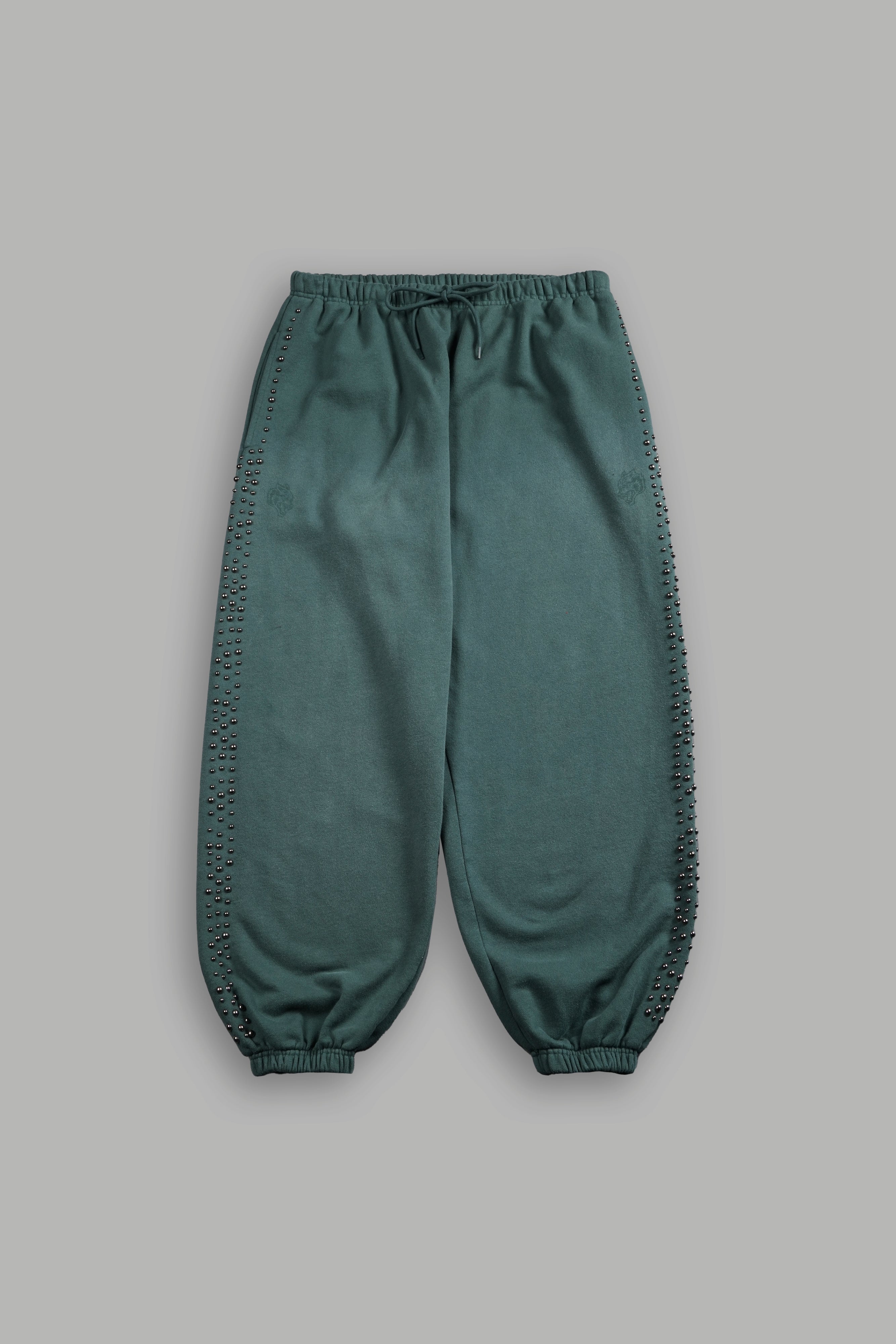 Dual Stud Lounger Sweat Pants in Norse Green Horizon Sun