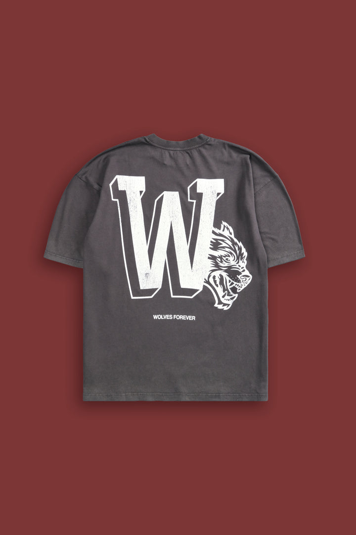 Our Stamp "Premium" Oversized Tee in Wolf Gray