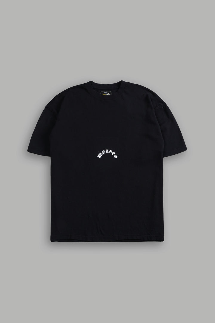 Smile "Premium" Oversized Tee in Black